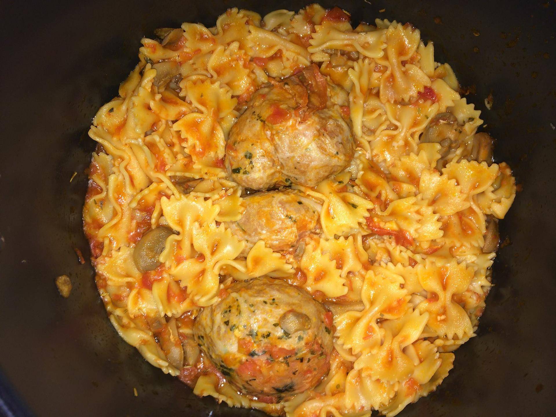 Crépinettes à la tomates et ses pâtes - Recette Cookeo | Moulinex