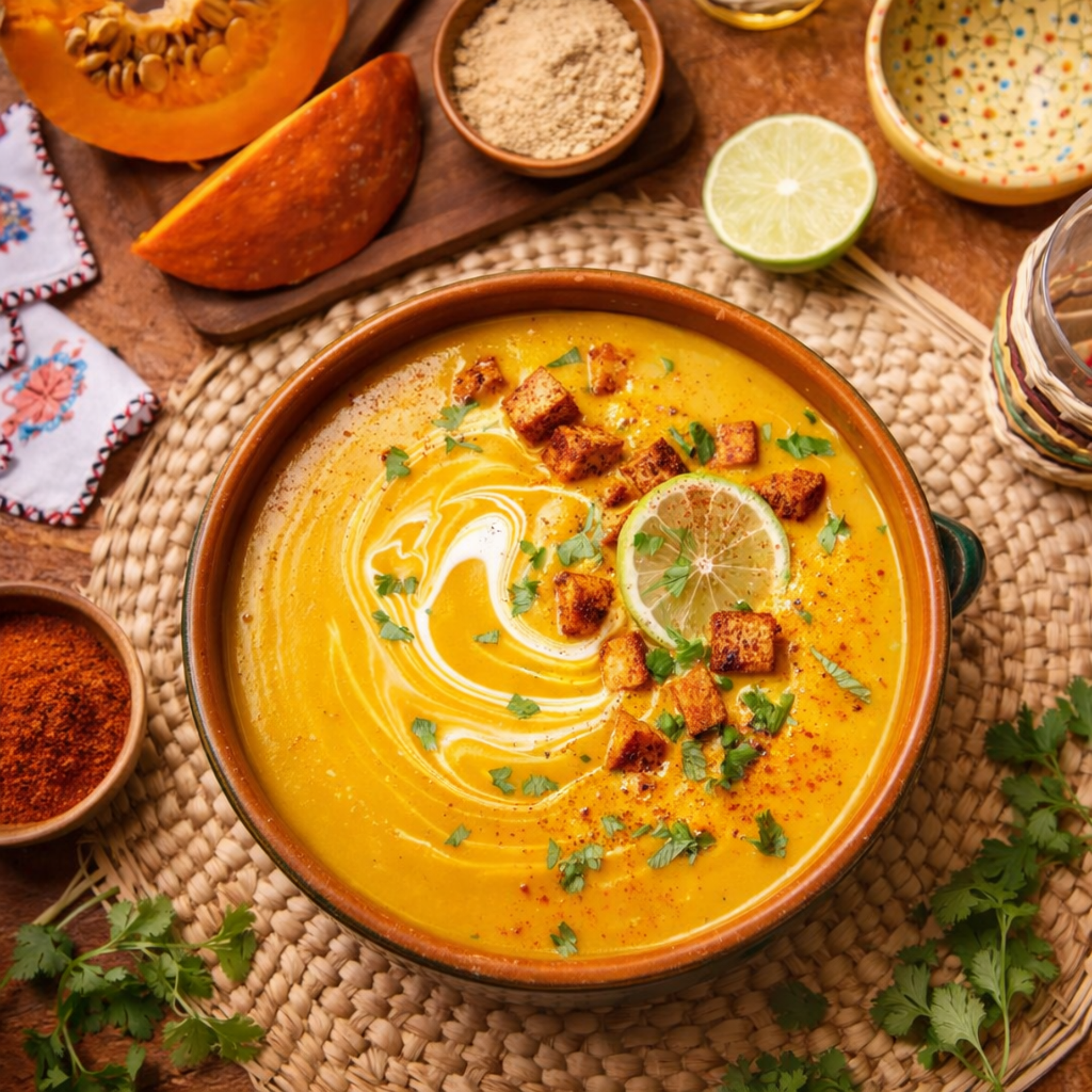 Soupe au potiron fusion mexicaine - Recette Perfectmix Cook | Moulinex