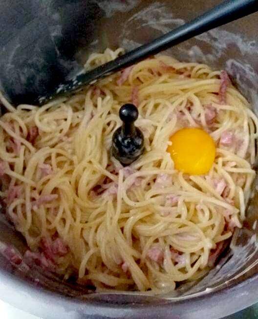 Spaghettis façon carbonara - Recette Companion Connect | Moulinex