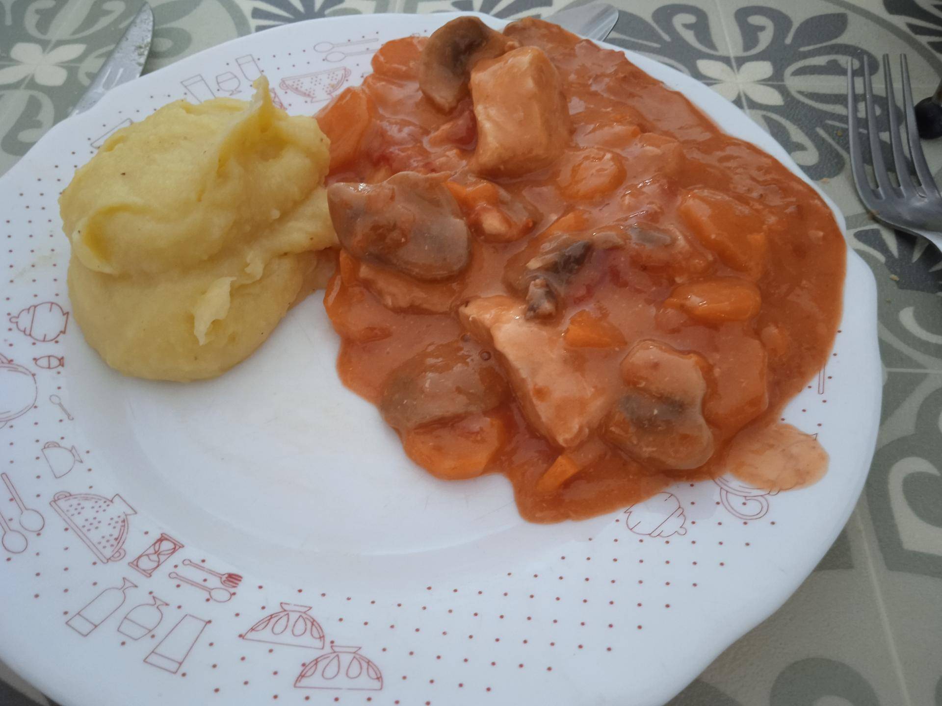 Blanc de poulet à la crème aux champignons et tomate - Recette Cookeo | Moulinex