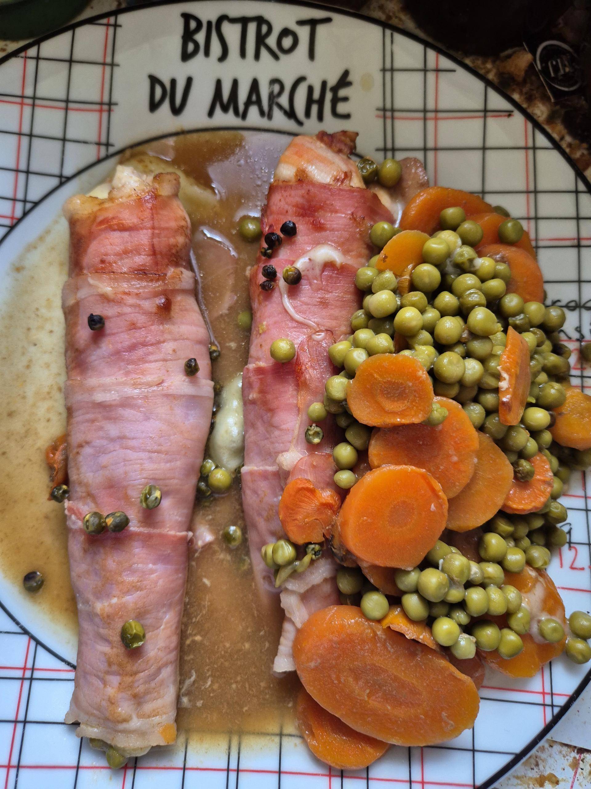Poulet cœur coulant au comté et ses légumes - Recette Easy Fry Mega | Moulinex