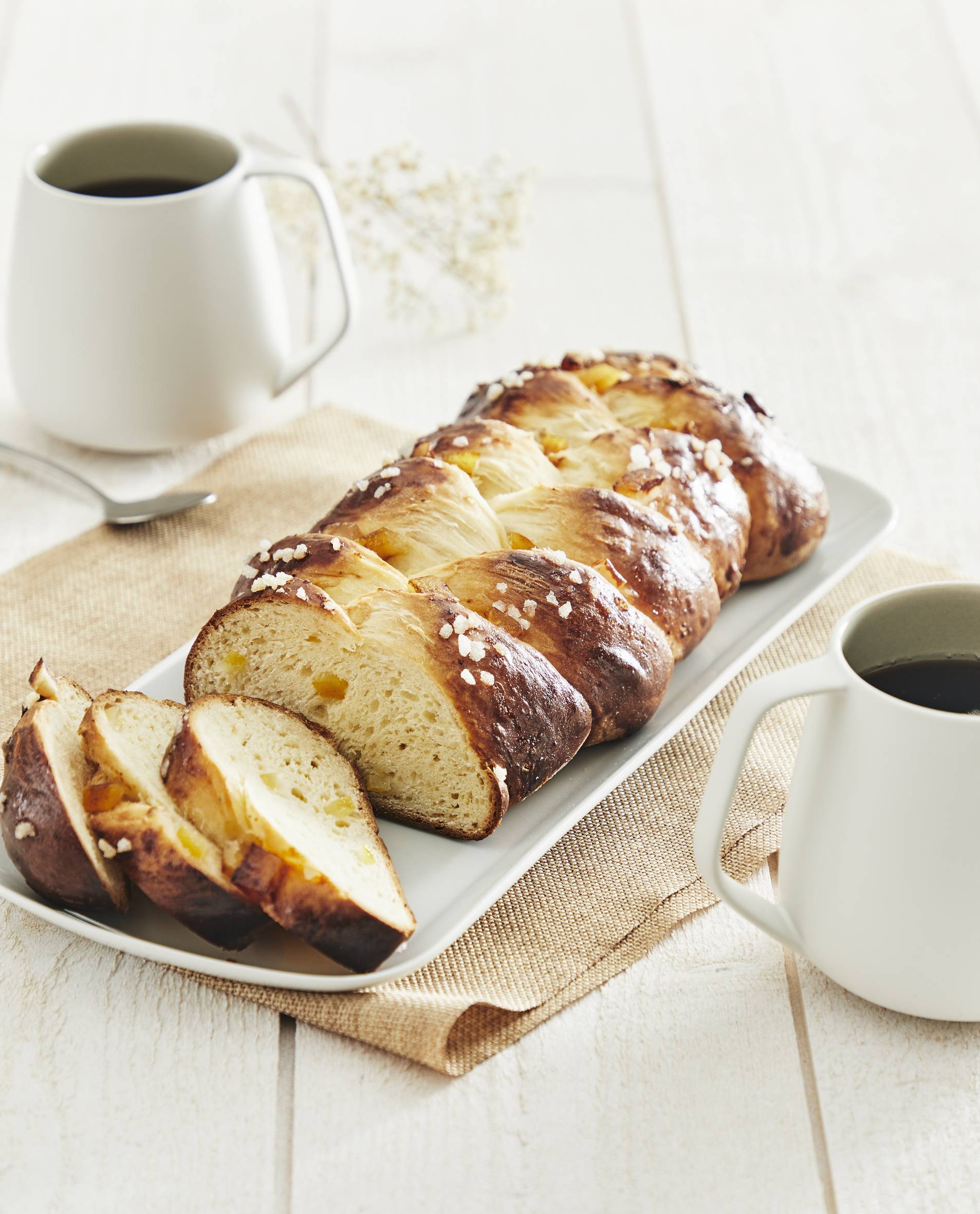 Gevlochten brioche met huisgemaakte gekonfijte citroenen - Recette Companion | Moulinex
