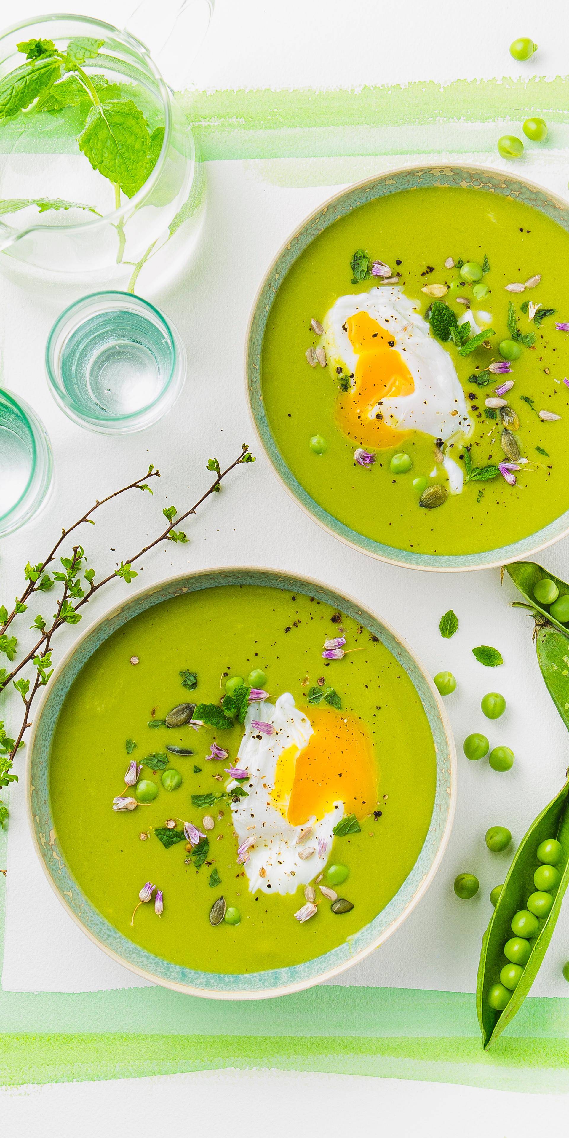 Velouté de légumes, œuf poché, coppa espagnol - Recette Cookeo | Moulinex