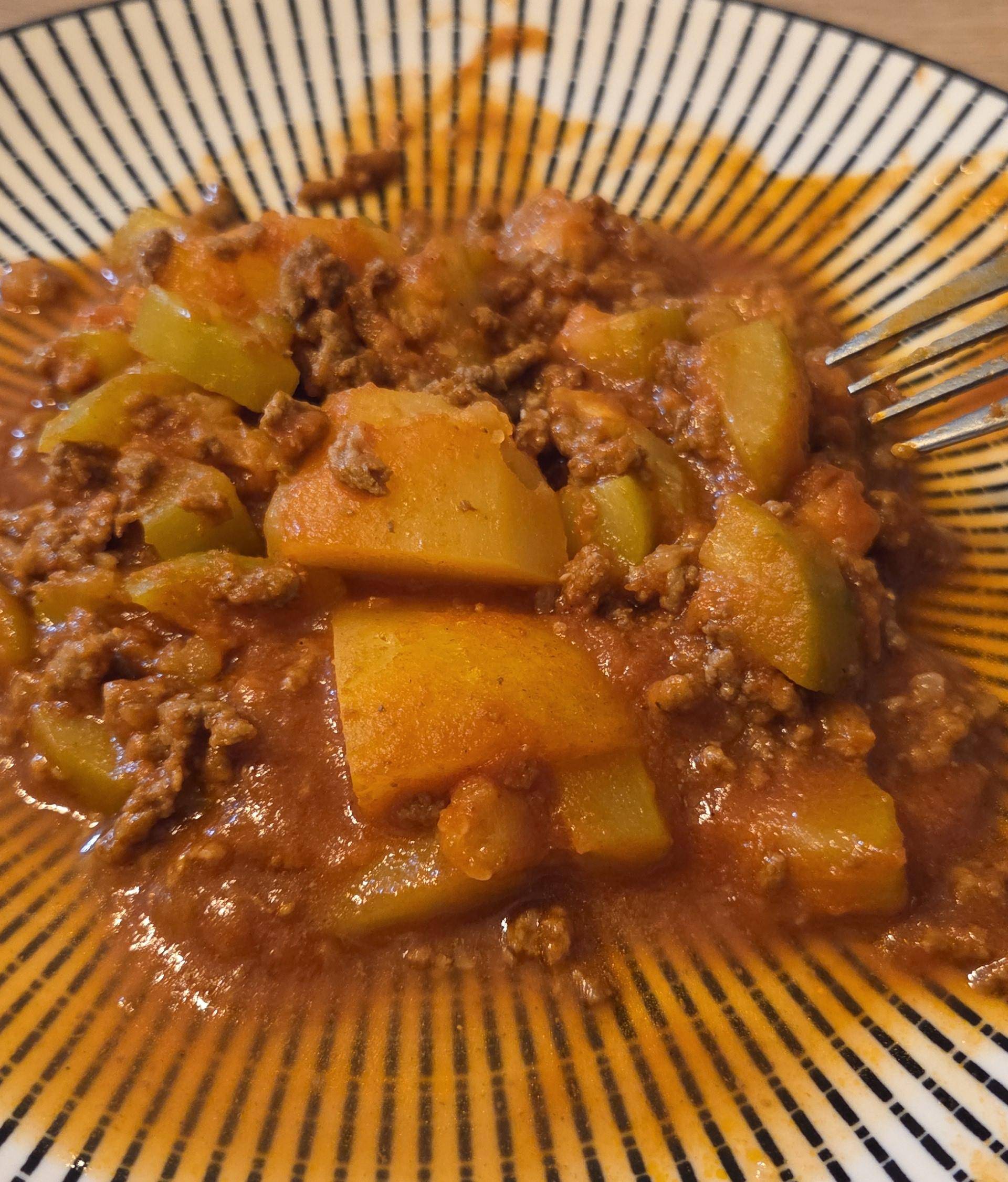 One pot Viande hachee courgettes pdt - Recette Cookeo | Moulinex