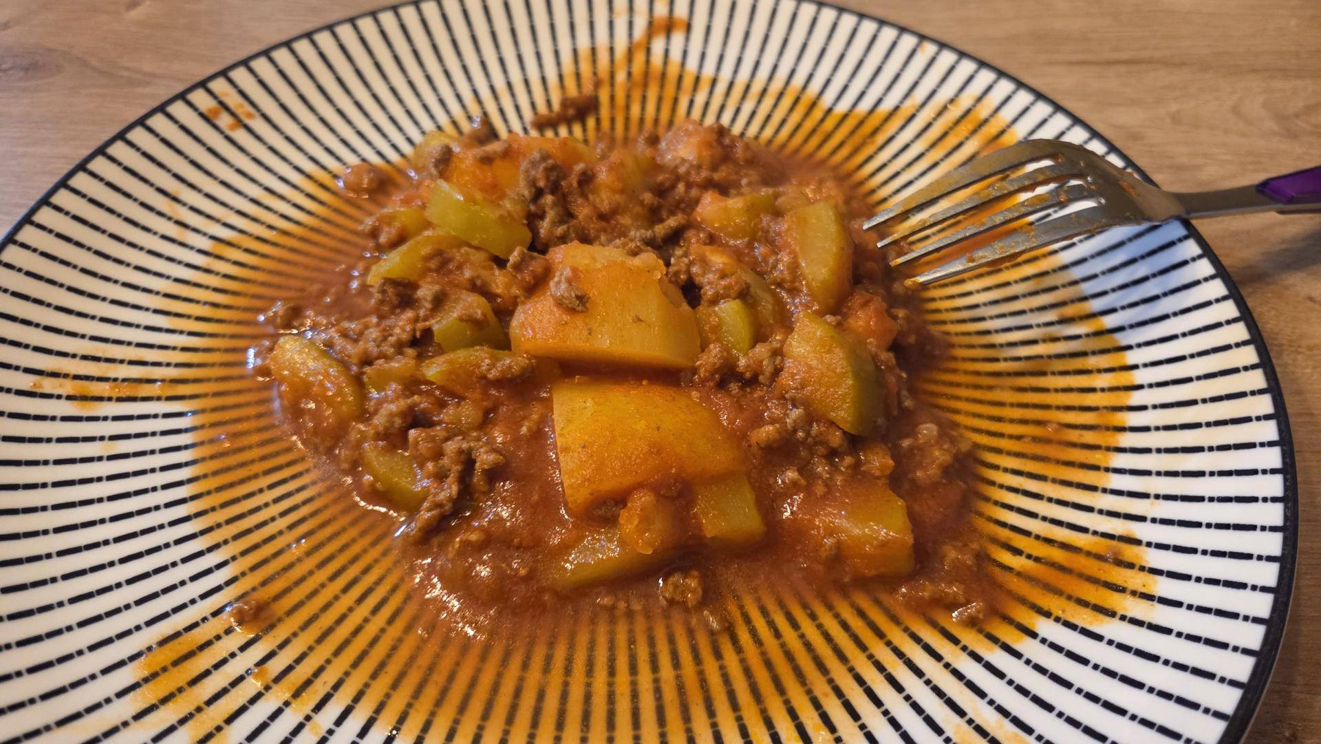 One pot Viande hachee courgettes pdt - Recette Cookeo | Moulinex