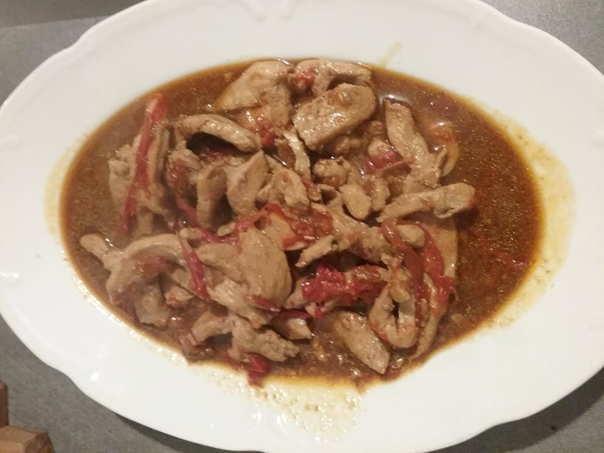 Emincés de poulet aux poivrons rouge - Recette Cookeo | Moulinex