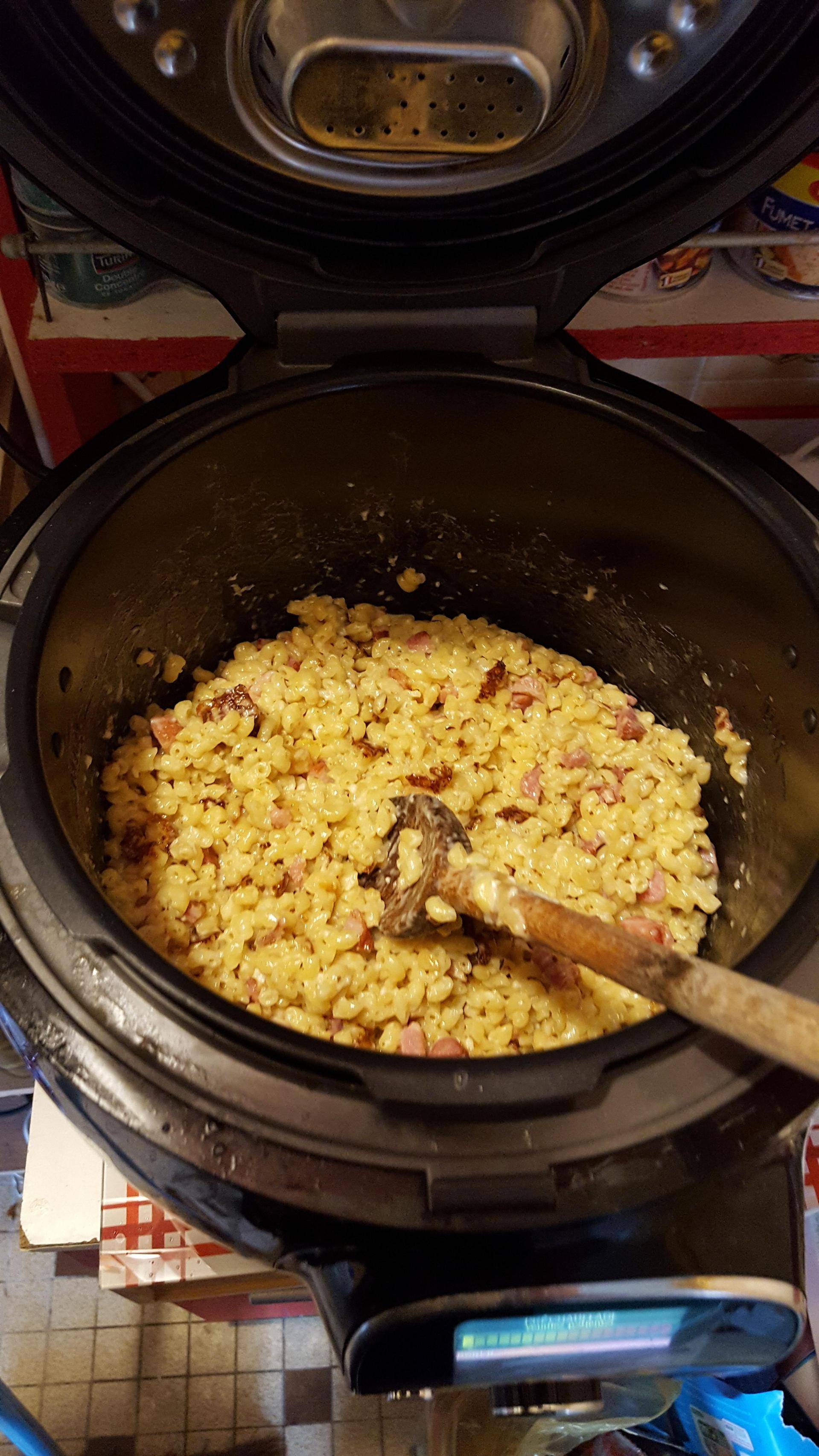Pâtes chèvre lardons - Recette Cookeo | Moulinex