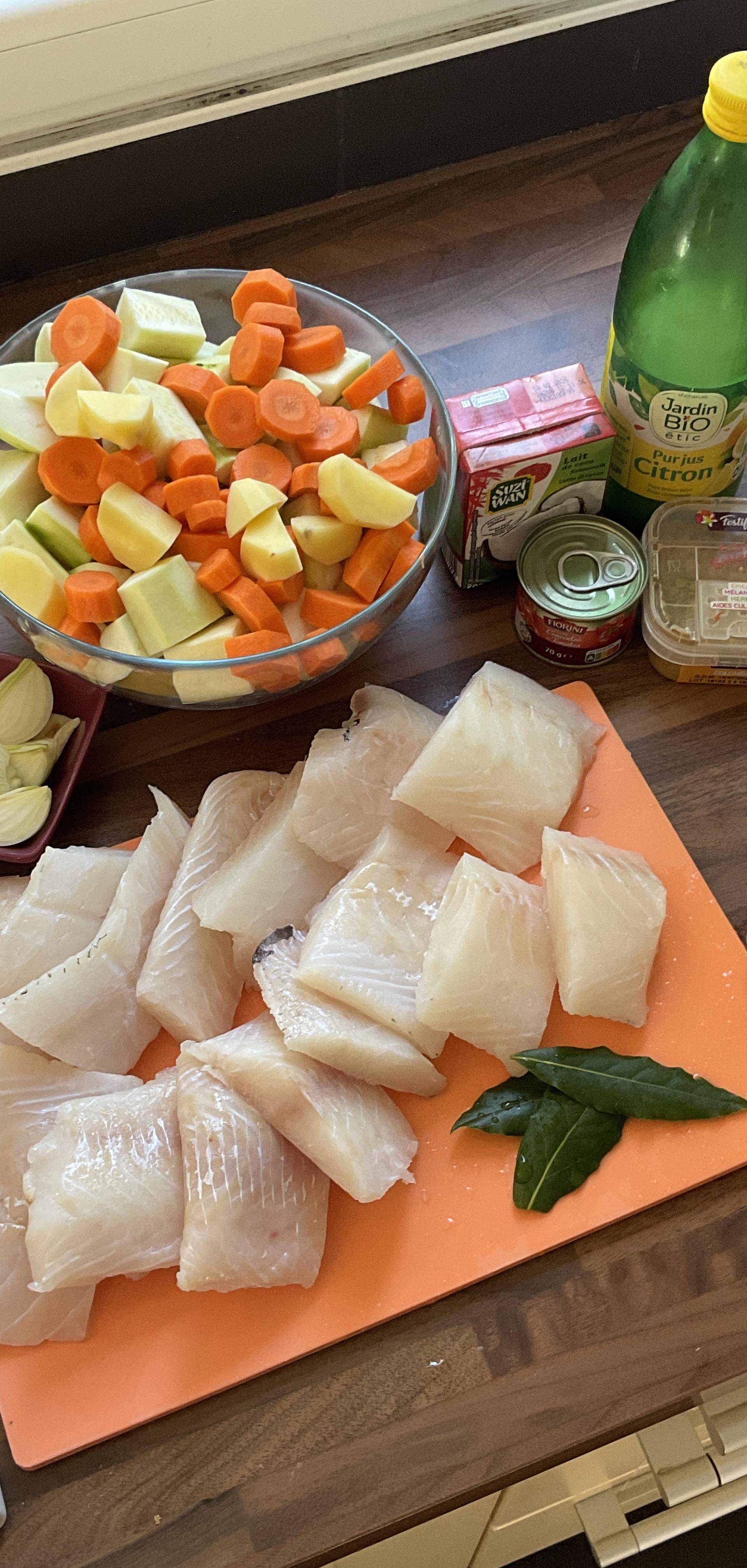 Poisson blanc colombo & légumes - Recette Companion Connect XL | Moulinex