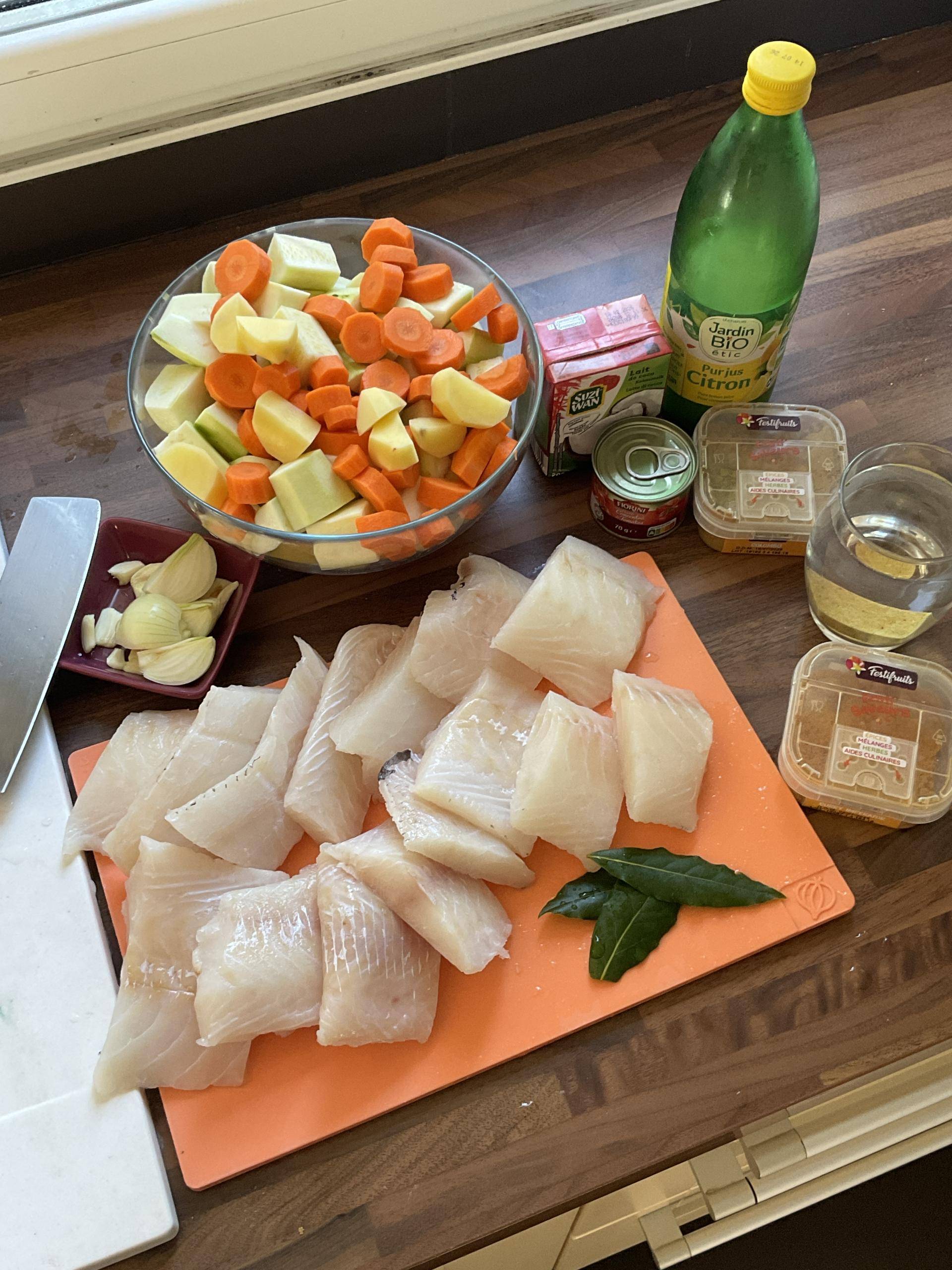 Poisson blanc colombo & légumes - Recette Companion Connect XL | Moulinex