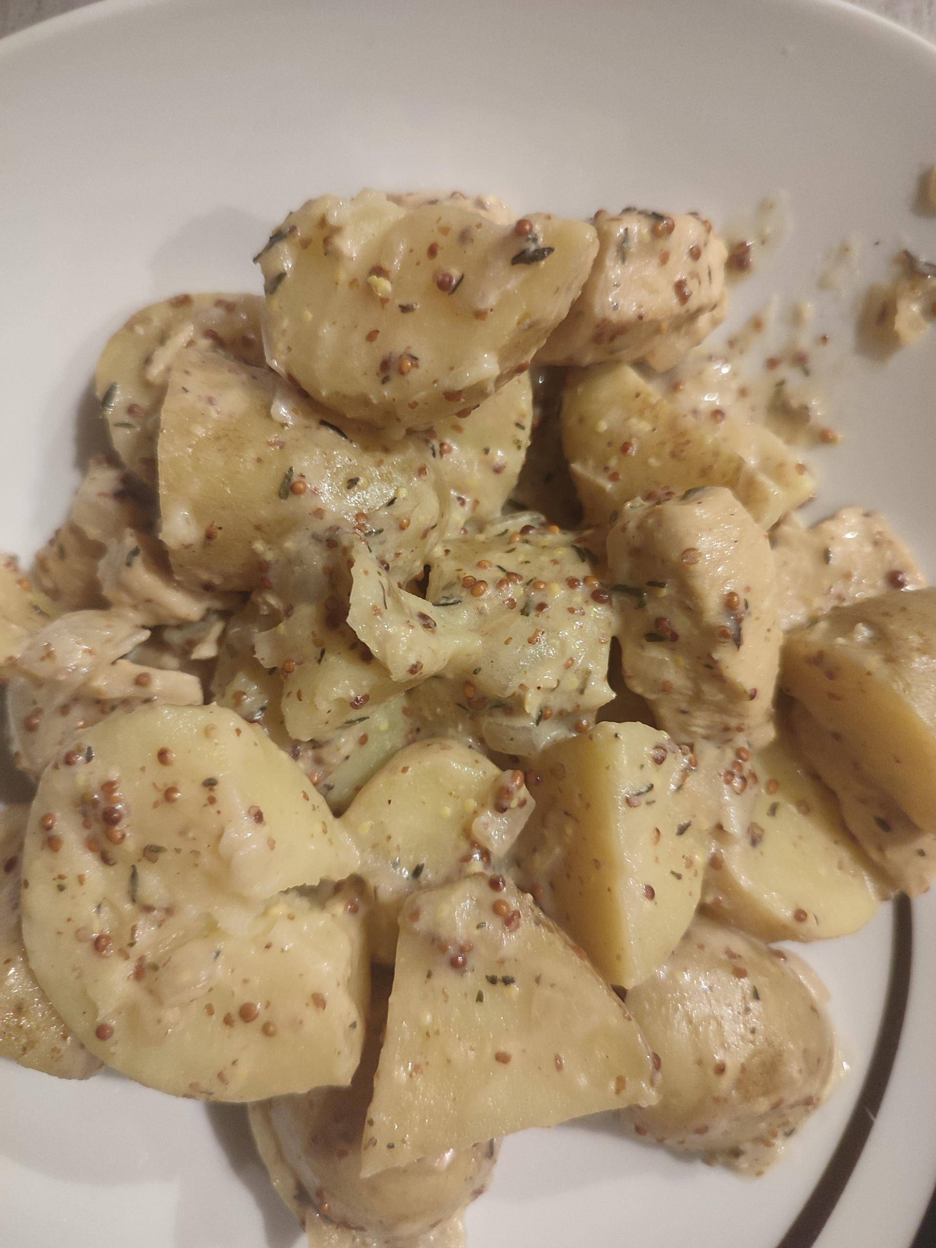Poulet et patates, moutarde à l'ancienne - Recette Cookeo | Moulinex