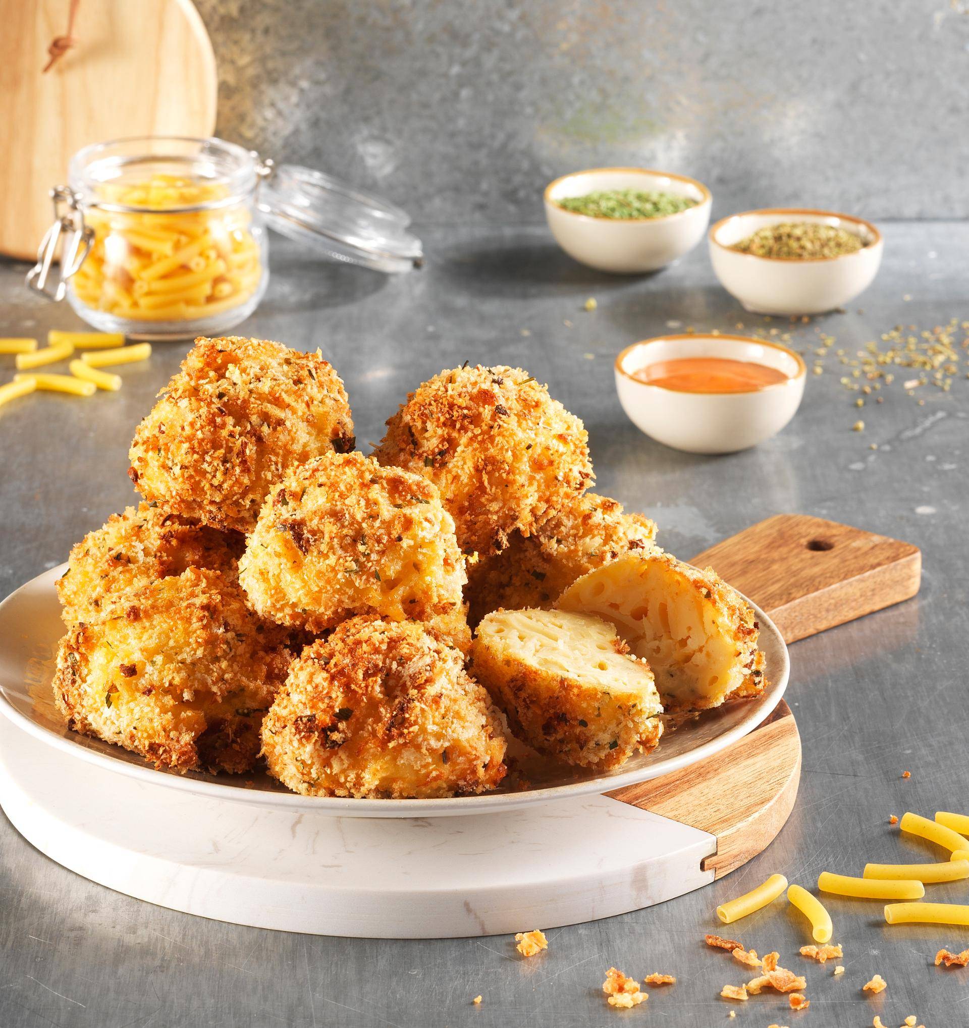 Macaroniballetjes met cheddar - Recette Multifunction Airfryer Oven Digital | Moulinex