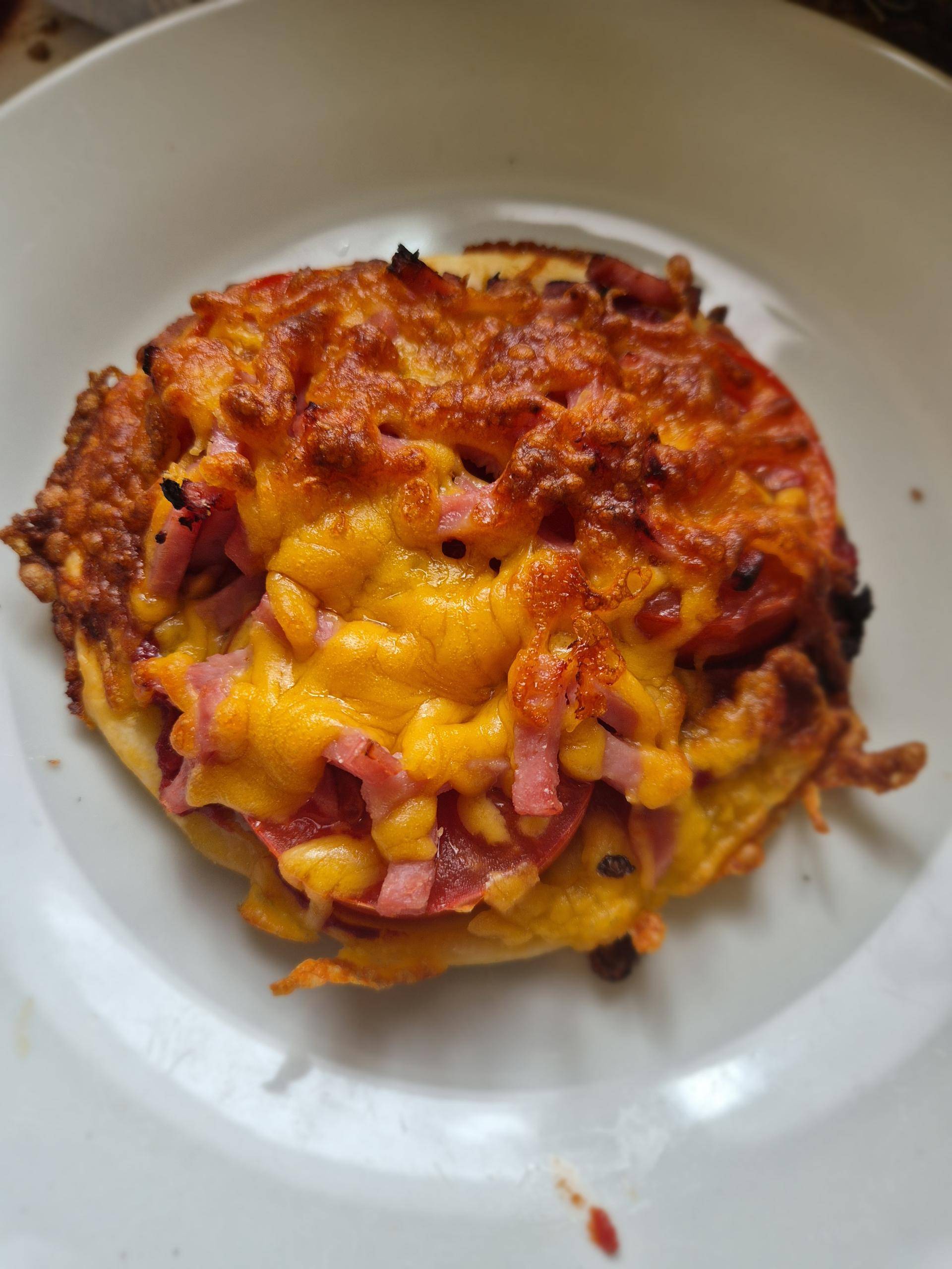 Pizza tomate jambon cheddar - Recette Easy Fry Mega | Moulinex