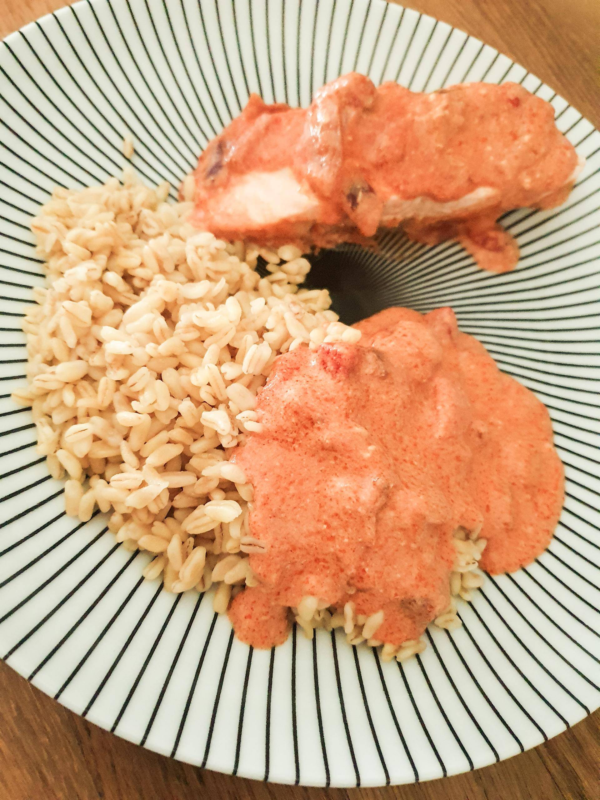 Pavé de saumon blé et sa sauce. - Recette Cookeo | Moulinex