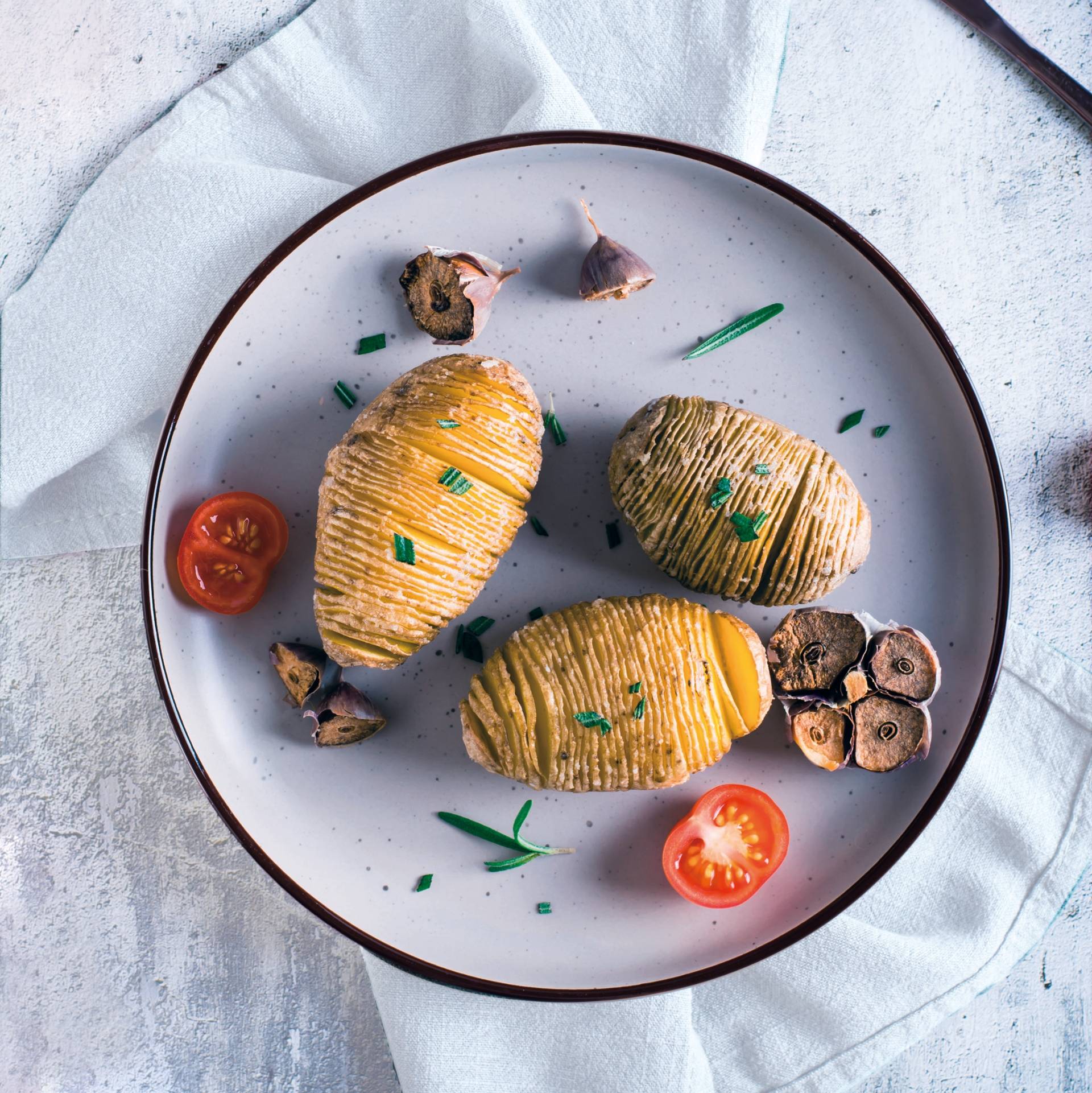 Accordeonaardappelen - Recette Dual EasyFry&Grill | Moulinex