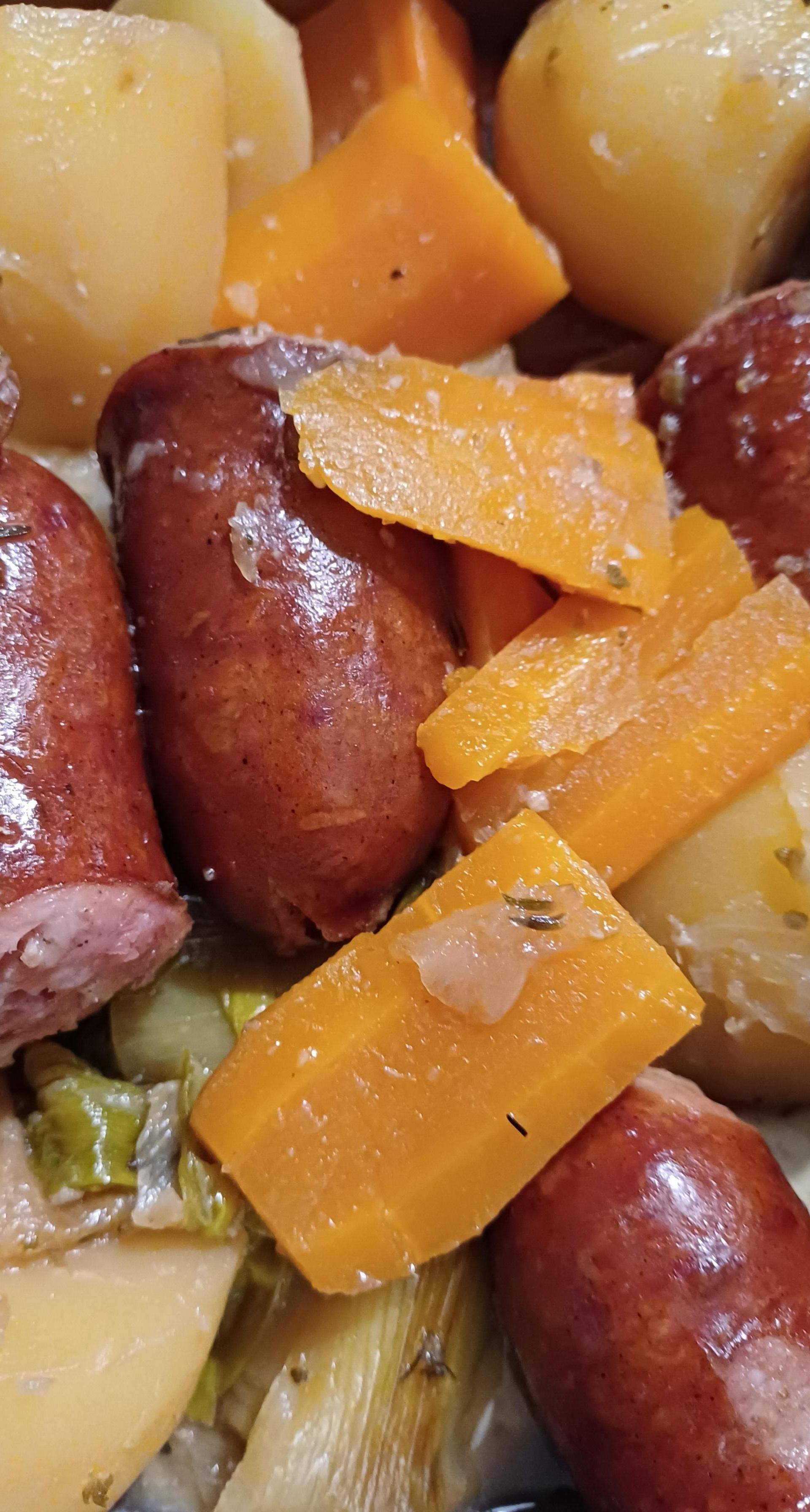 Saucisses fumées P.de terre champignons - Recette Cookeo | Moulinex