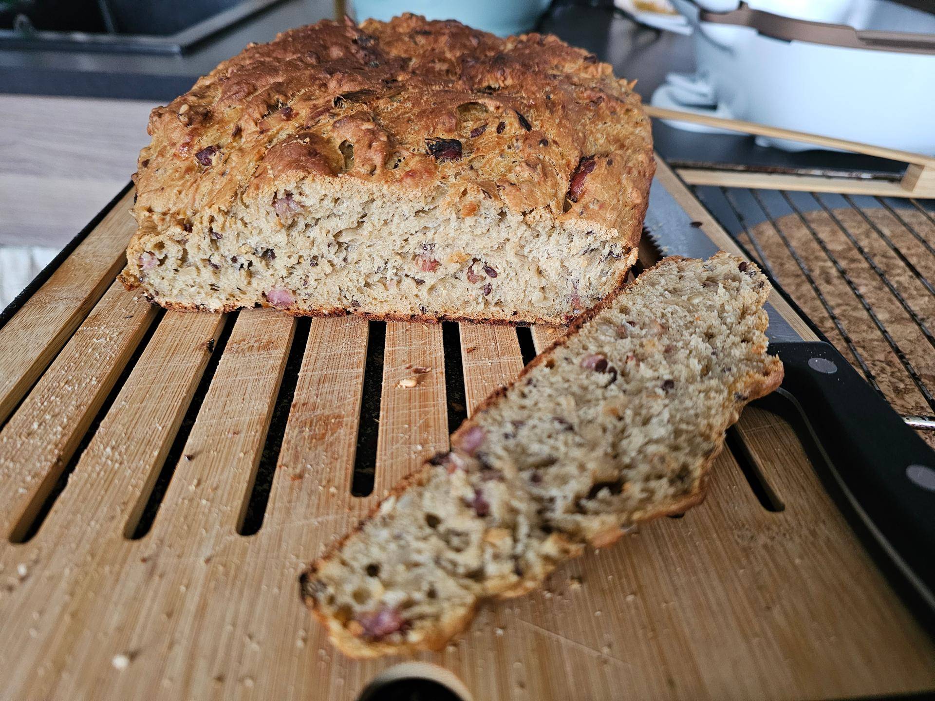 Pain au fromage, lardons et oignons - Recette Kitchen Machines Touch/Touch + | Moulinex