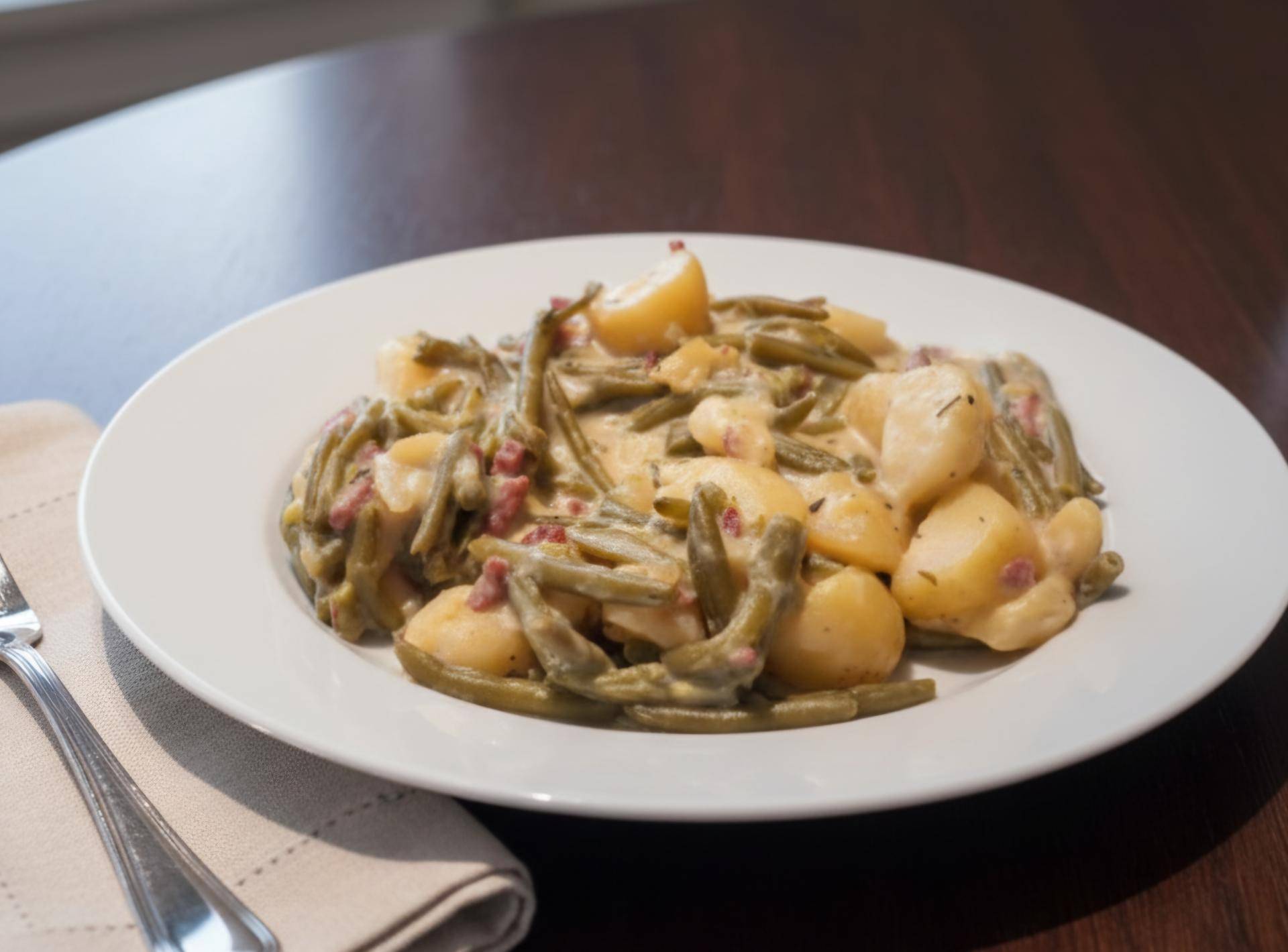 Poêlée haricots verts, pommes de terre et lardons - Recette Cookeo | Moulinex