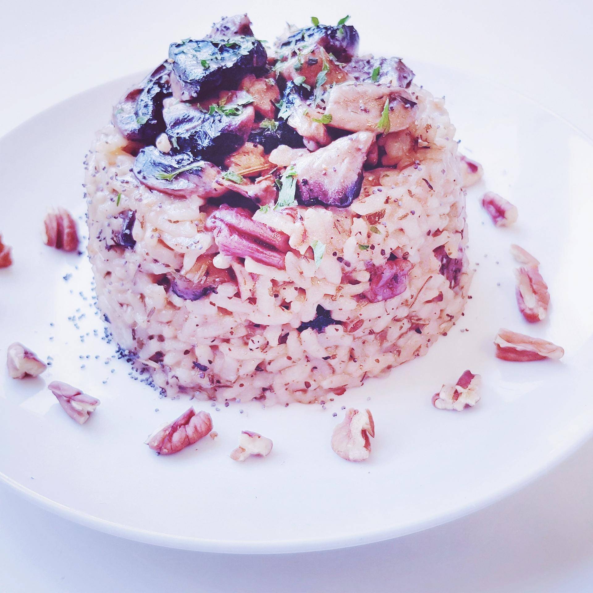 Risotto veggie aux champignons et noix de pecan - Recette Cookeo | Moulinex