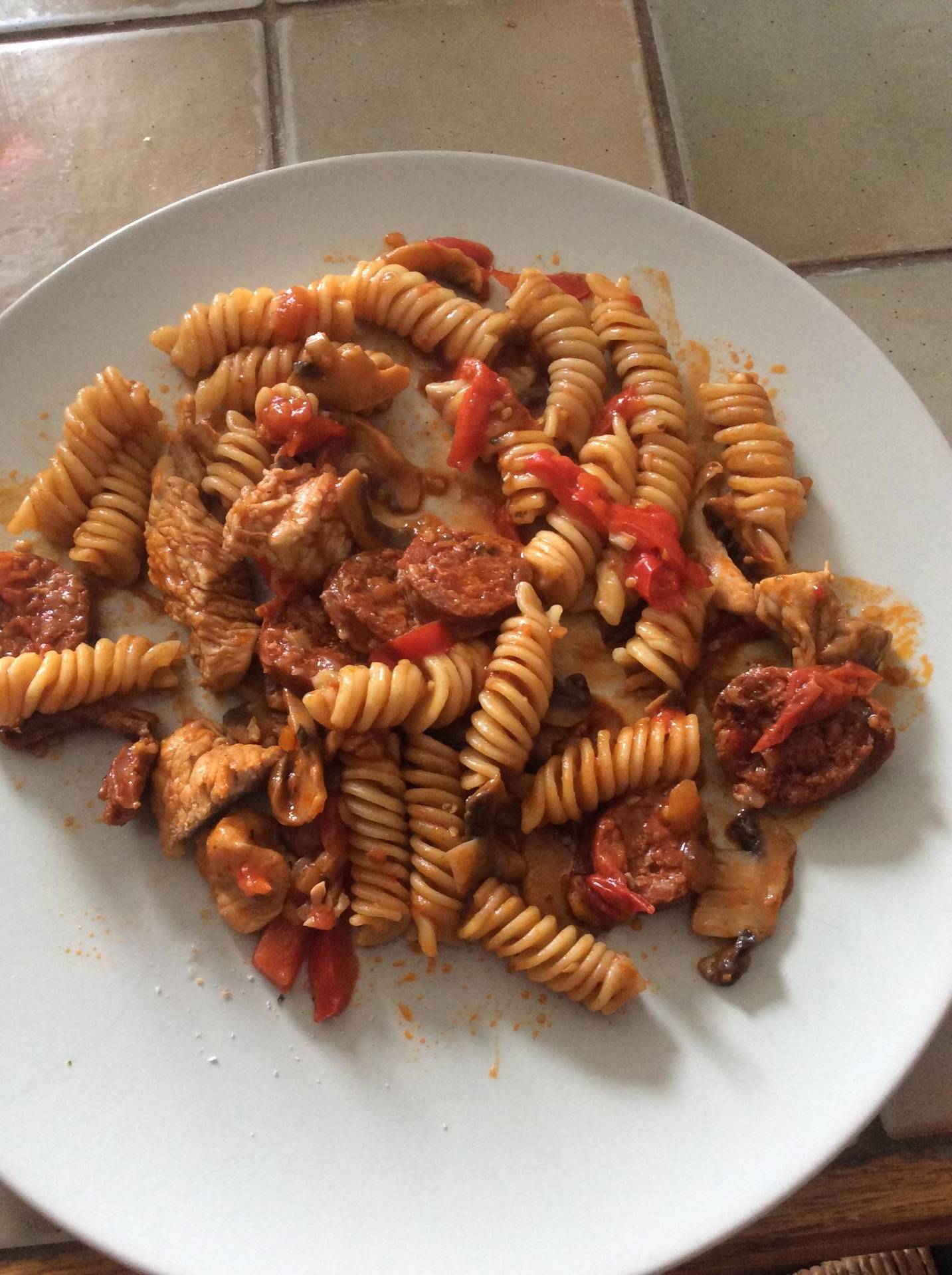 One pot pasta poulet chorizo - Recette Cookeo | Moulinex