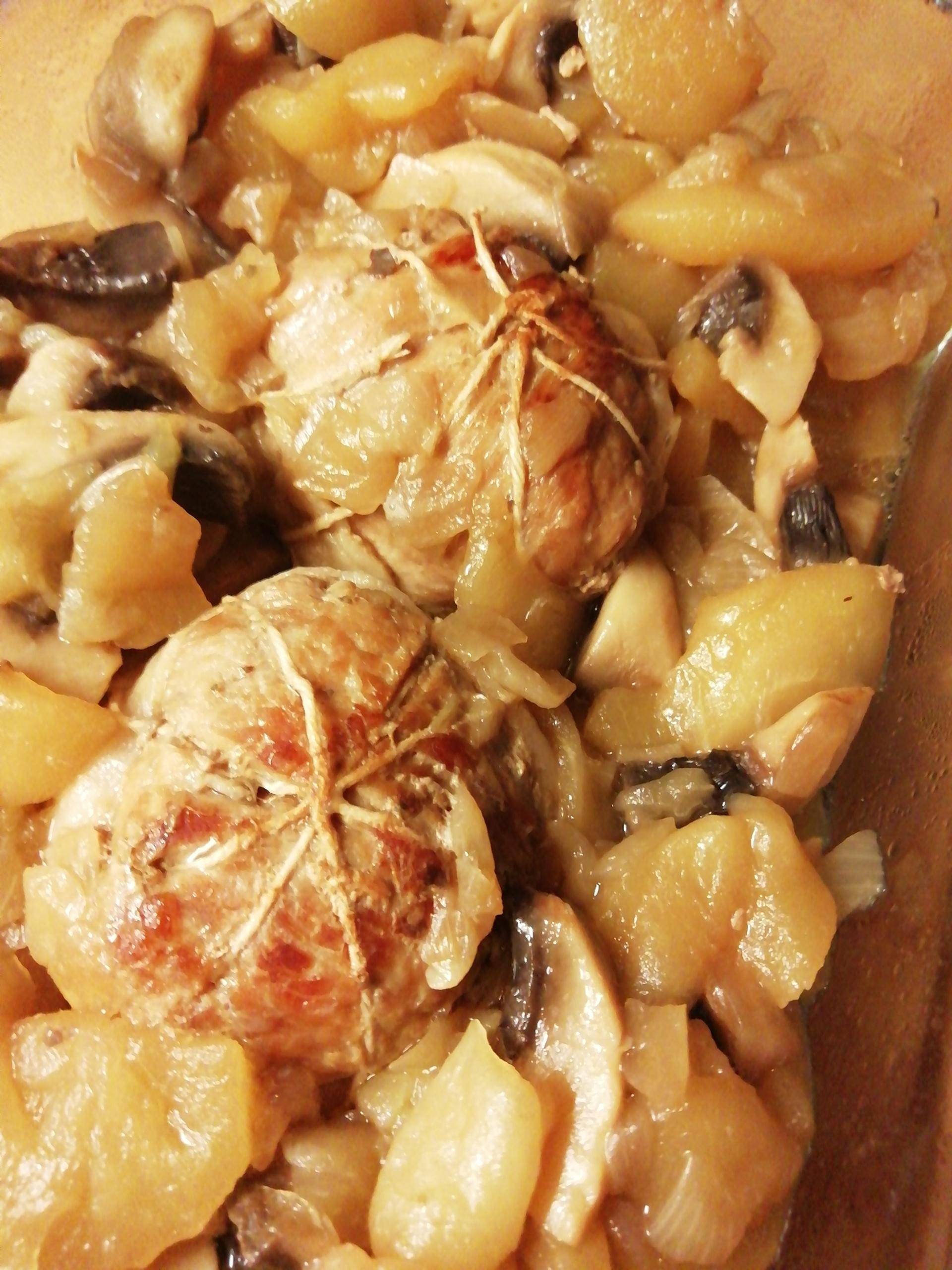 Paupiettes de veau avec pommes et champignons - Recette Cookeo | Moulinex