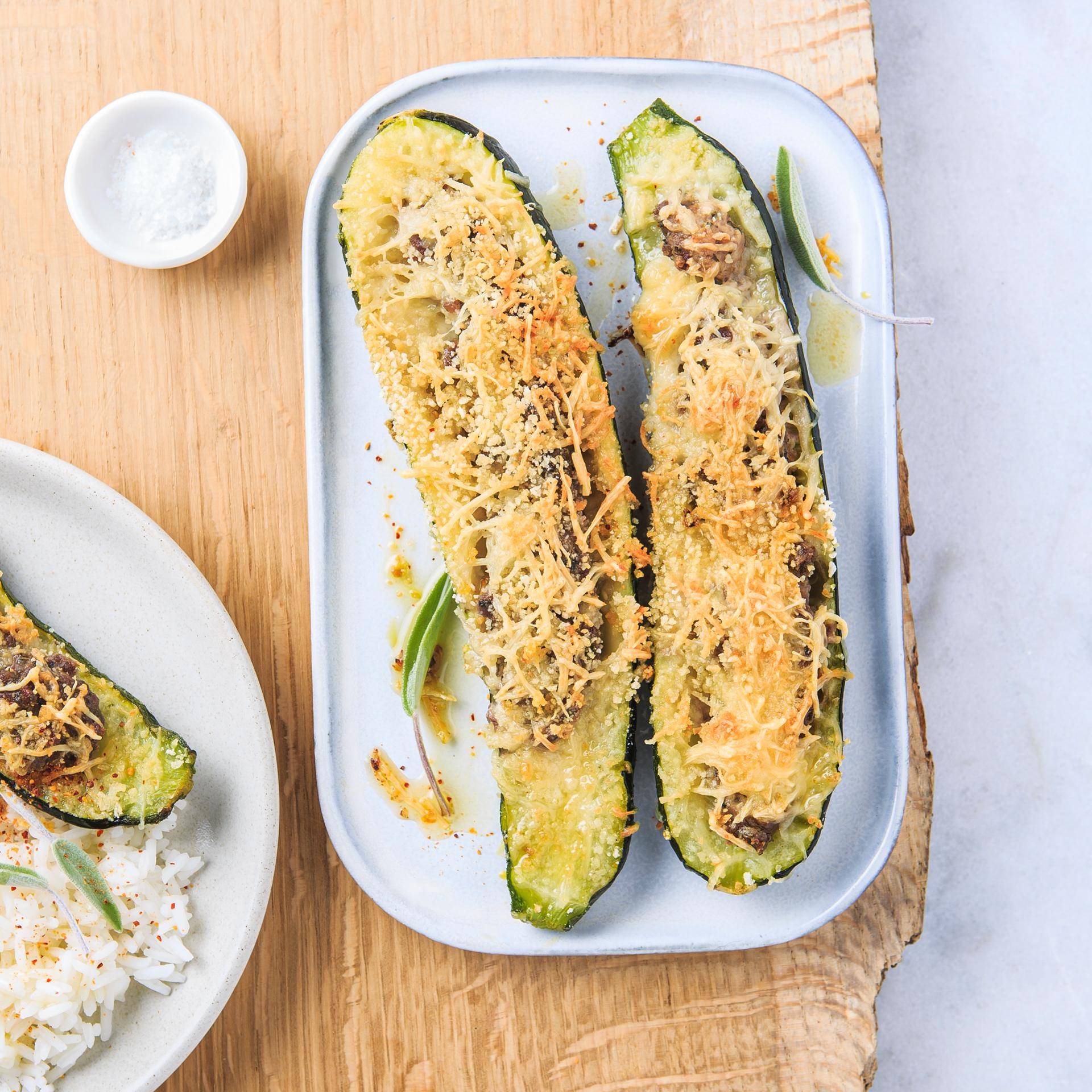Gevulde courgettes - Recette EASY FRY & GRILL 2 in 1 DIGITAL | Moulinex