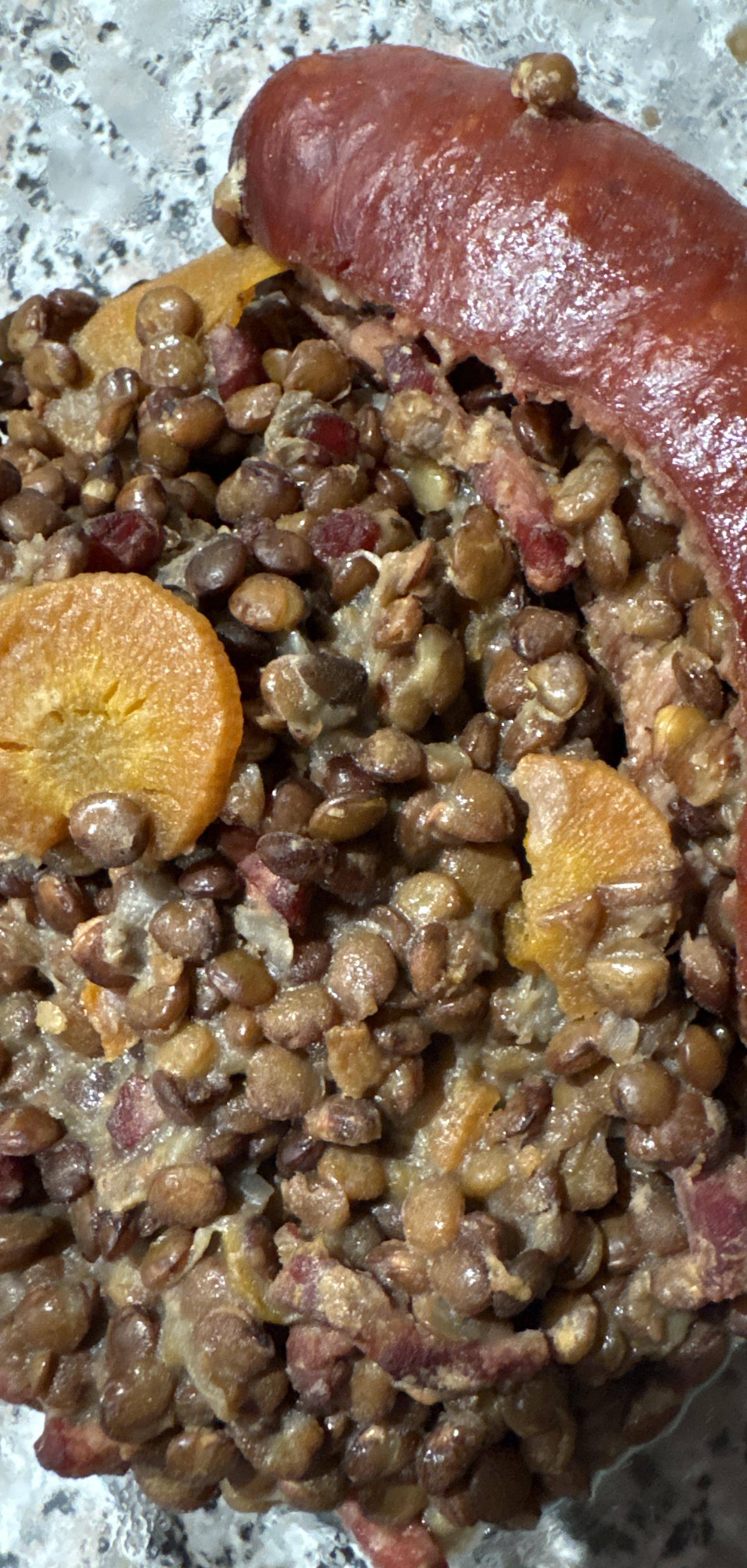 Saucisse fumée lentilles - Recette Cookeo | Moulinex