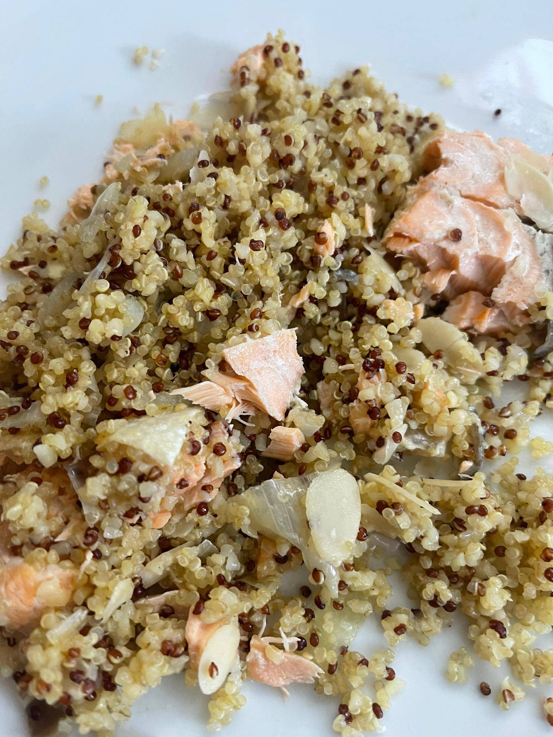 Saumon au quinoa, boulgour, amandes effilées et jus de citron - Recette Cookeo V3 | Moulinex