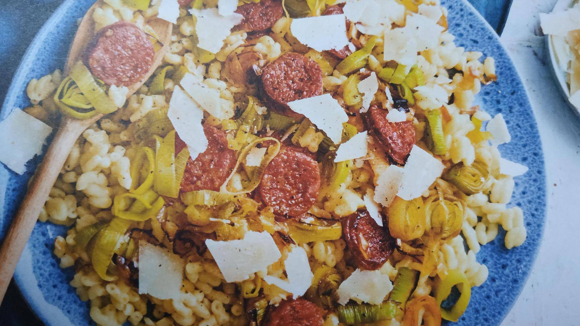 Coquillettes au chorizo et parmesan - Recette Companion Connect XL | Moulinex