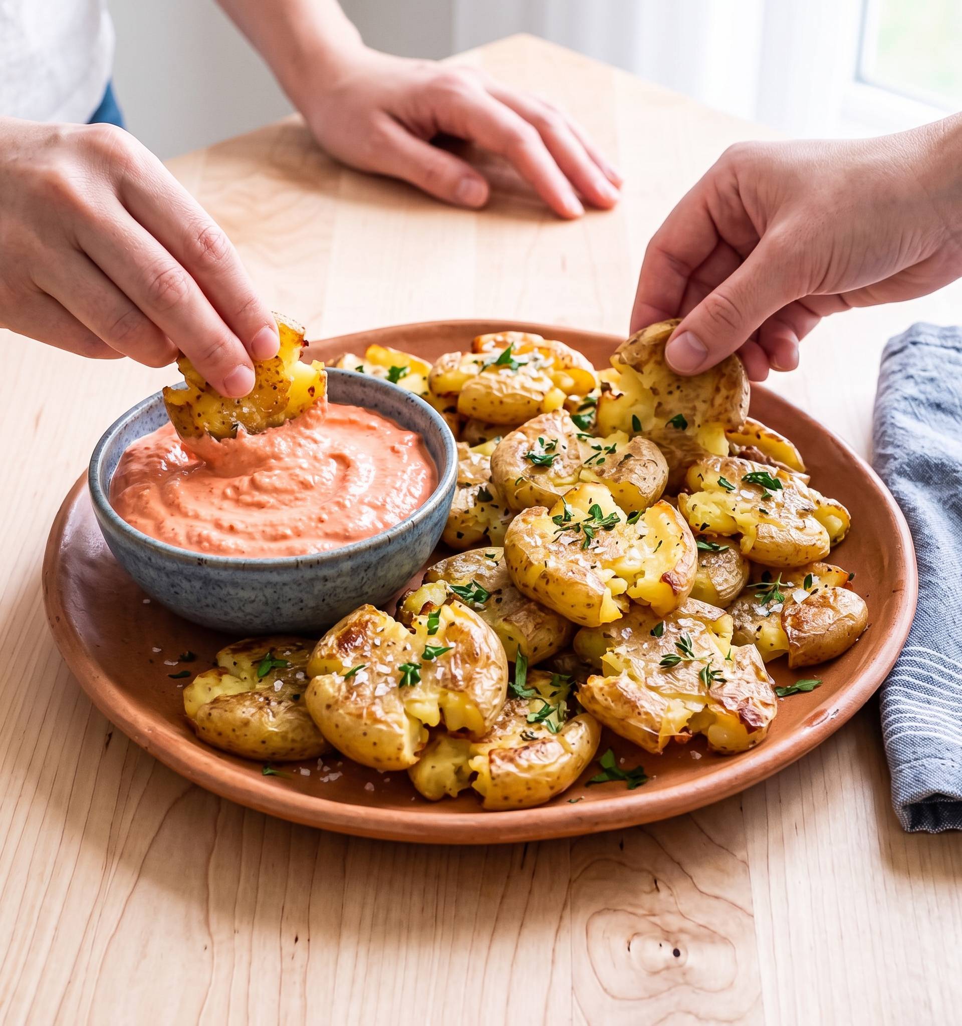 Smash potatoes & sauce xtipiti - Recette Ever Fry XXL SURFACE | Moulinex