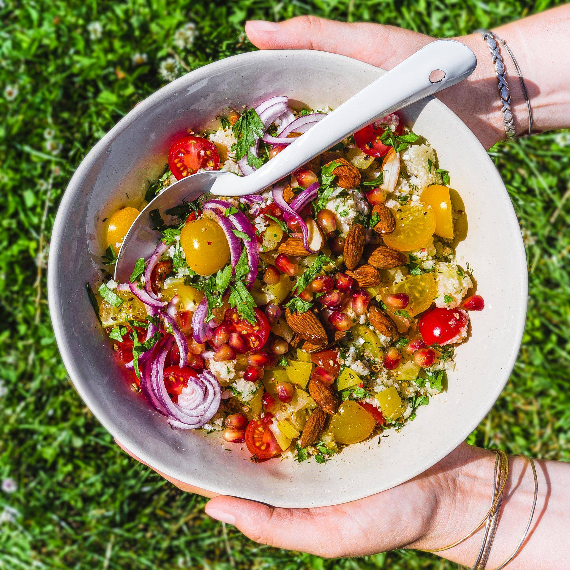 Taboulé de chou-fleur et grenade - Recette Companion | Moulinex
