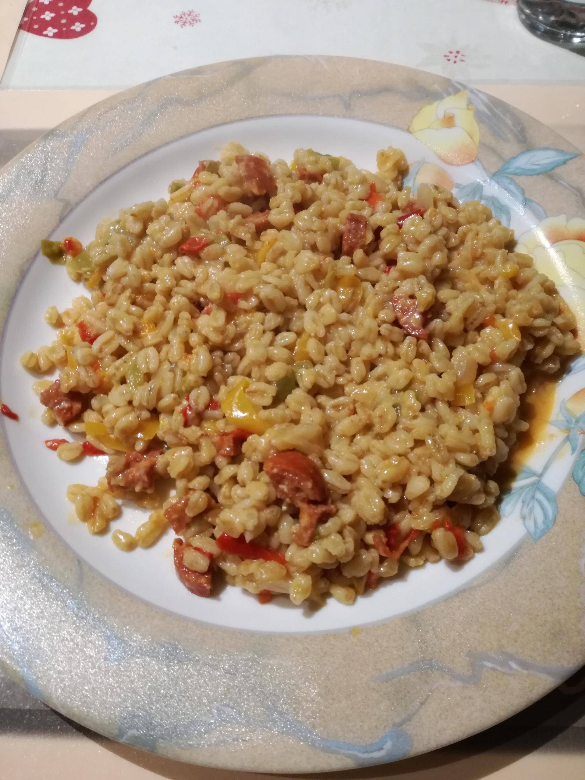 Blesotto chorizo poivrons - Recette Cookeo | Moulinex