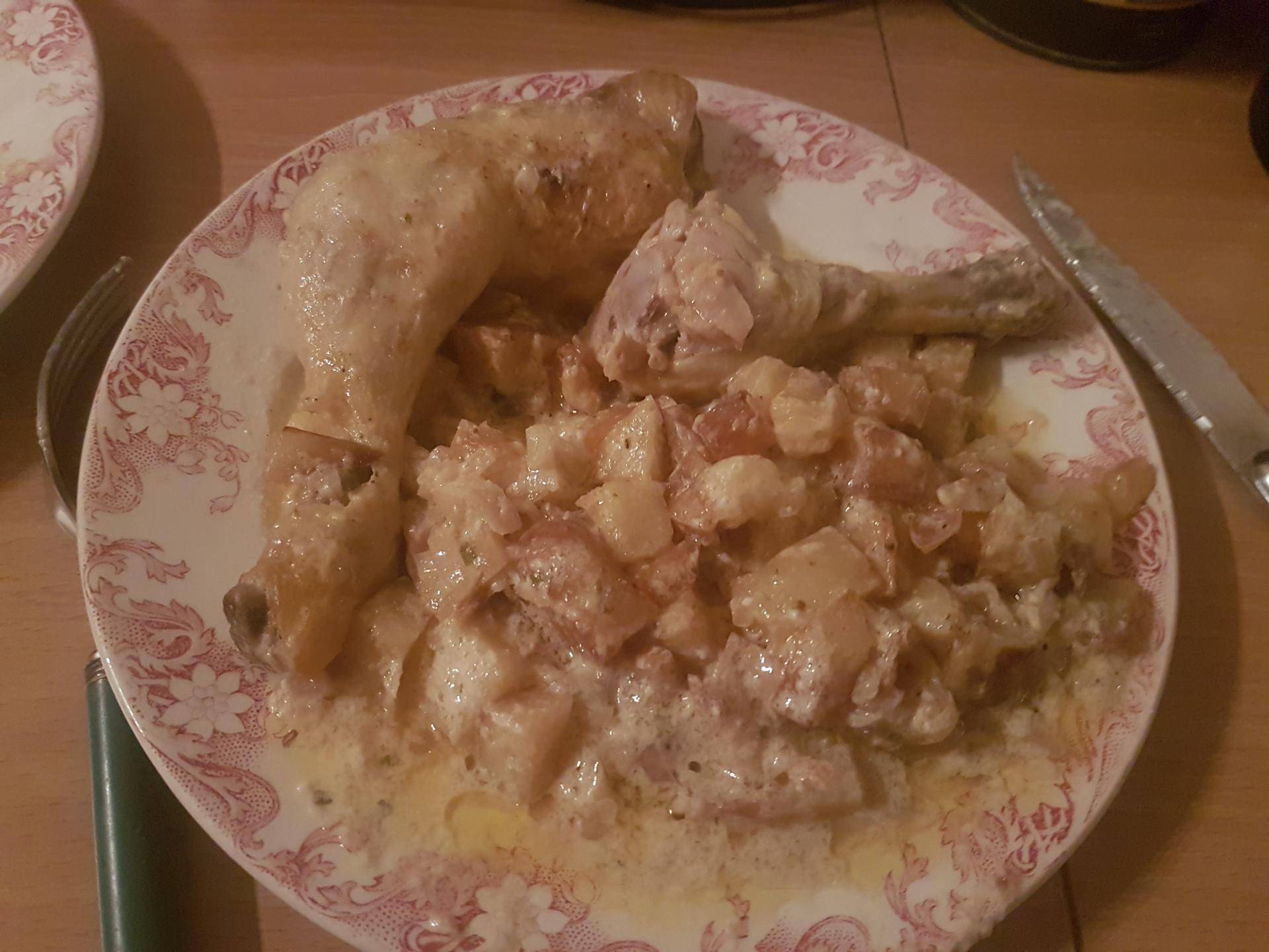 Pommes de terre au boursin et poulet - Recette Cookeo | Moulinex
