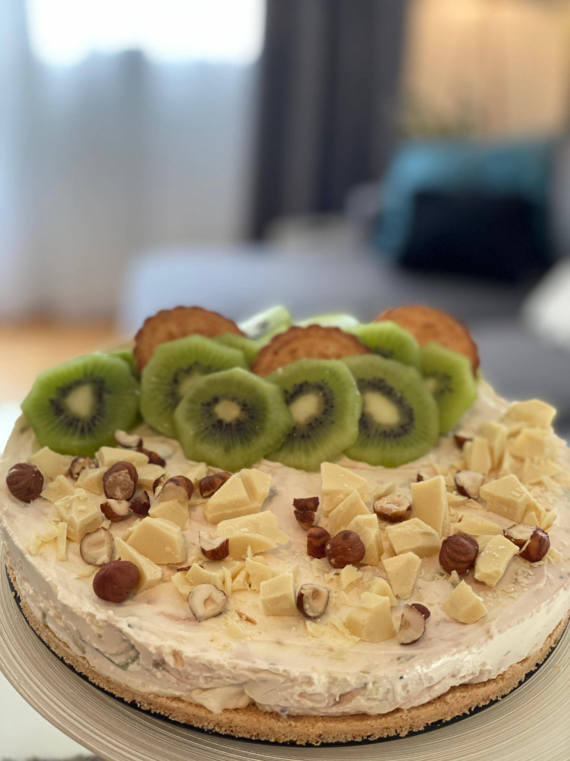 Cheesecake chocolat blanc kiwi - Recette Companion Connect XL | Moulinex