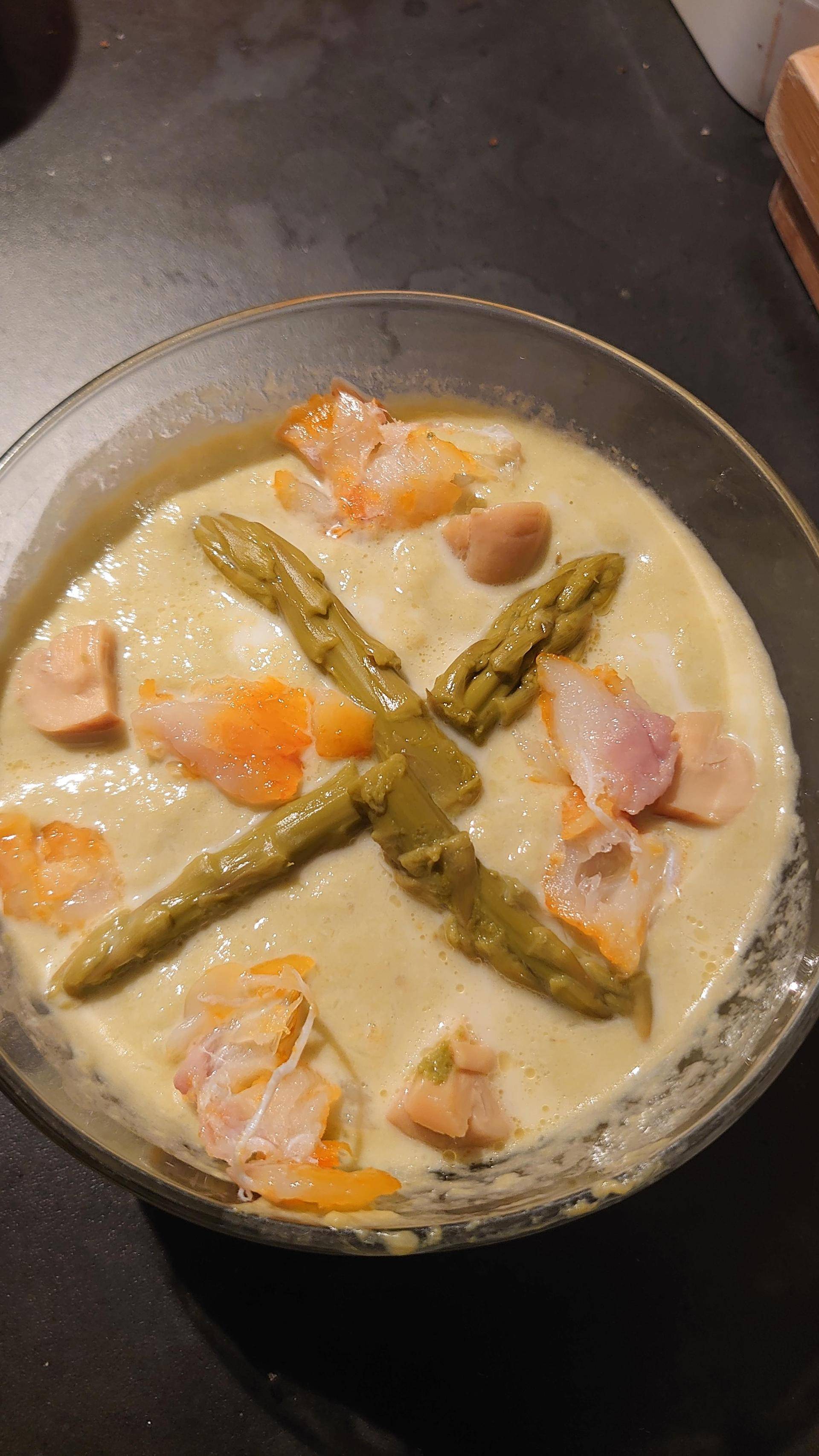 Crème d'asperges vertes, girolles et haddock fumé - Recette Companion XL | Moulinex