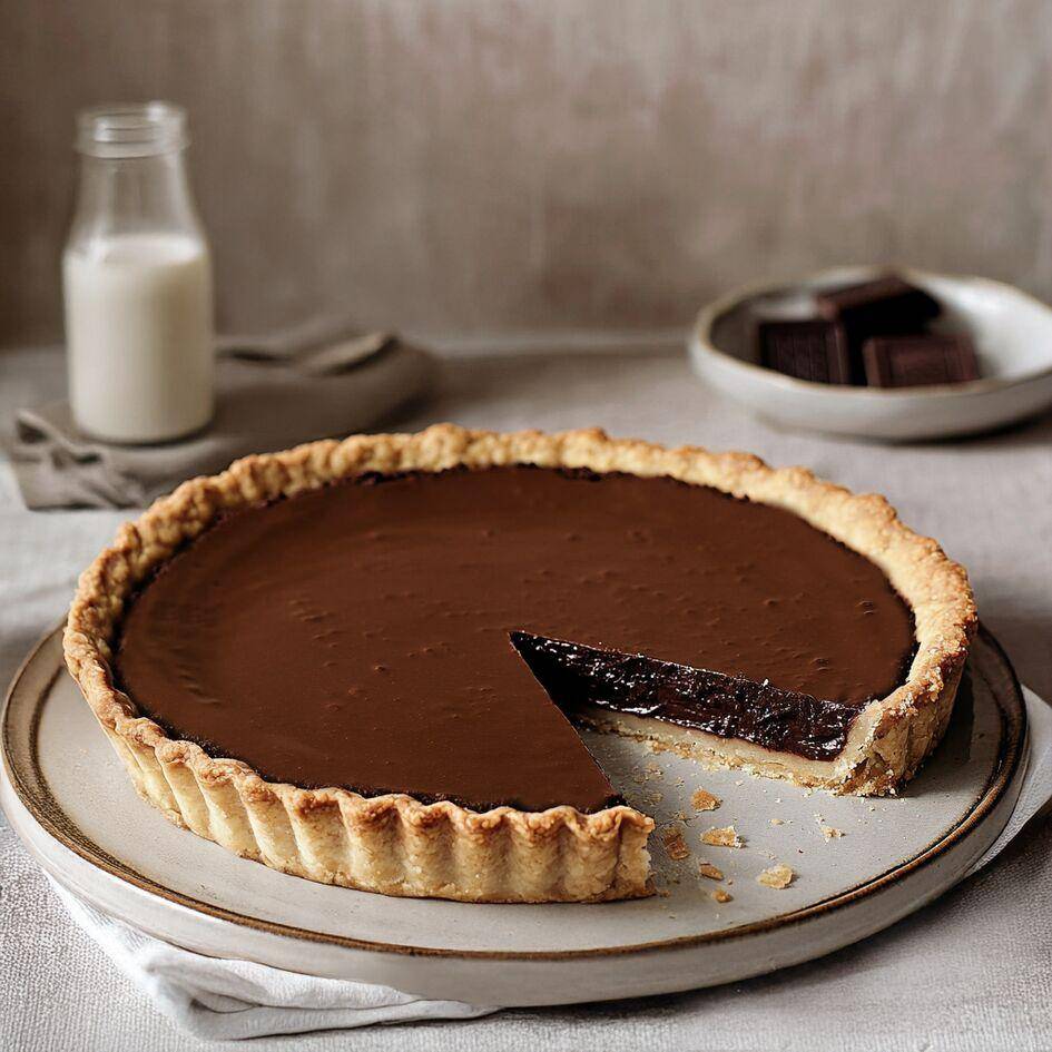 Tarte au chocolat et caramel salé - Recette Kitchen Machines Touch/Touch + | Moulinex