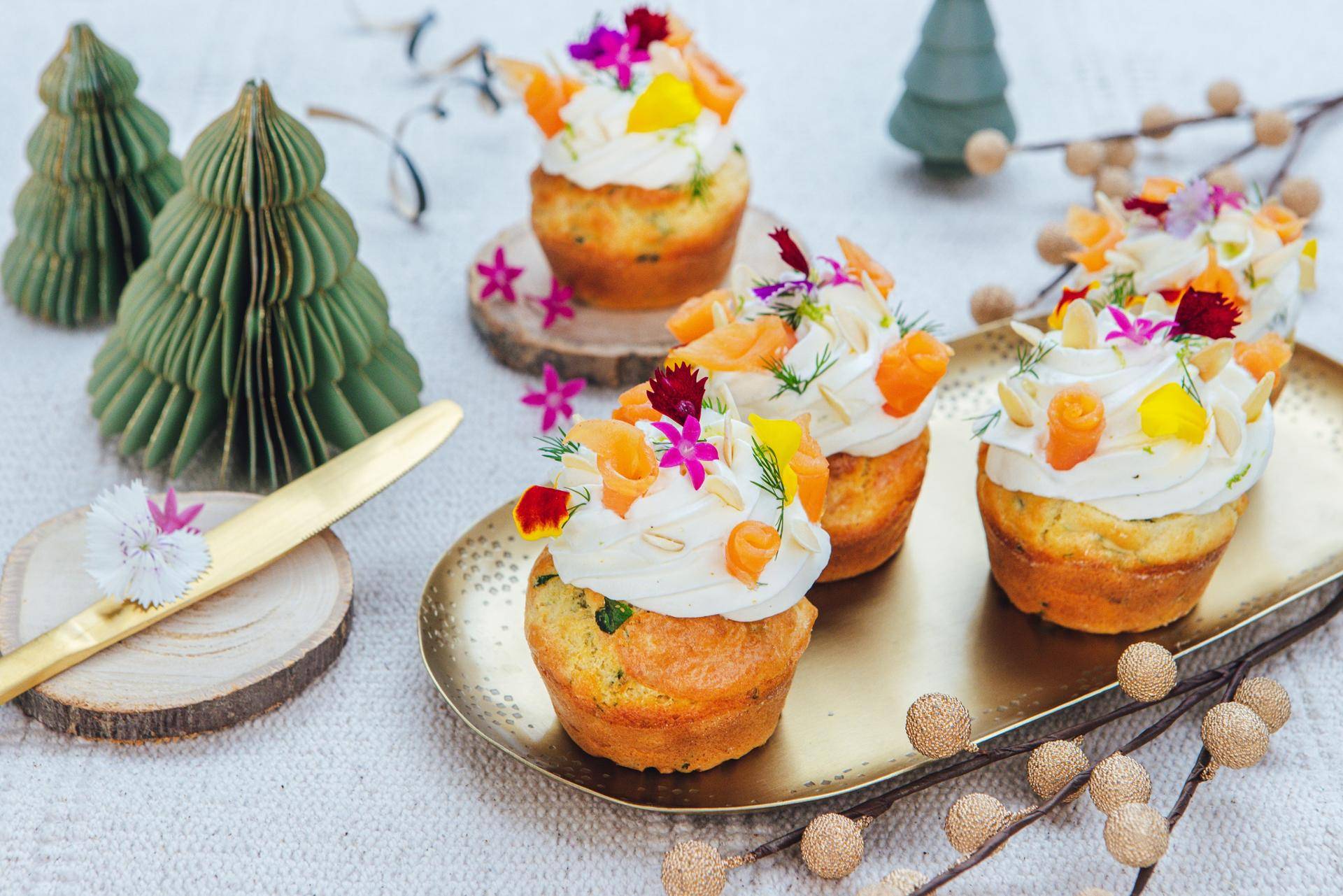 Cup Cake au saumon fumé - Recette Companion | Moulinex