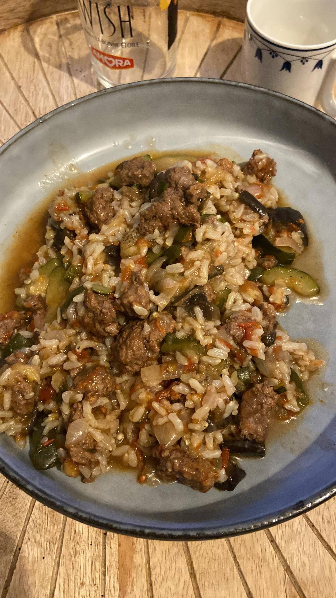 One pot aubergine courgette viande hachée et riz - Recette Cookeo Infinity Autostir | Moulinex