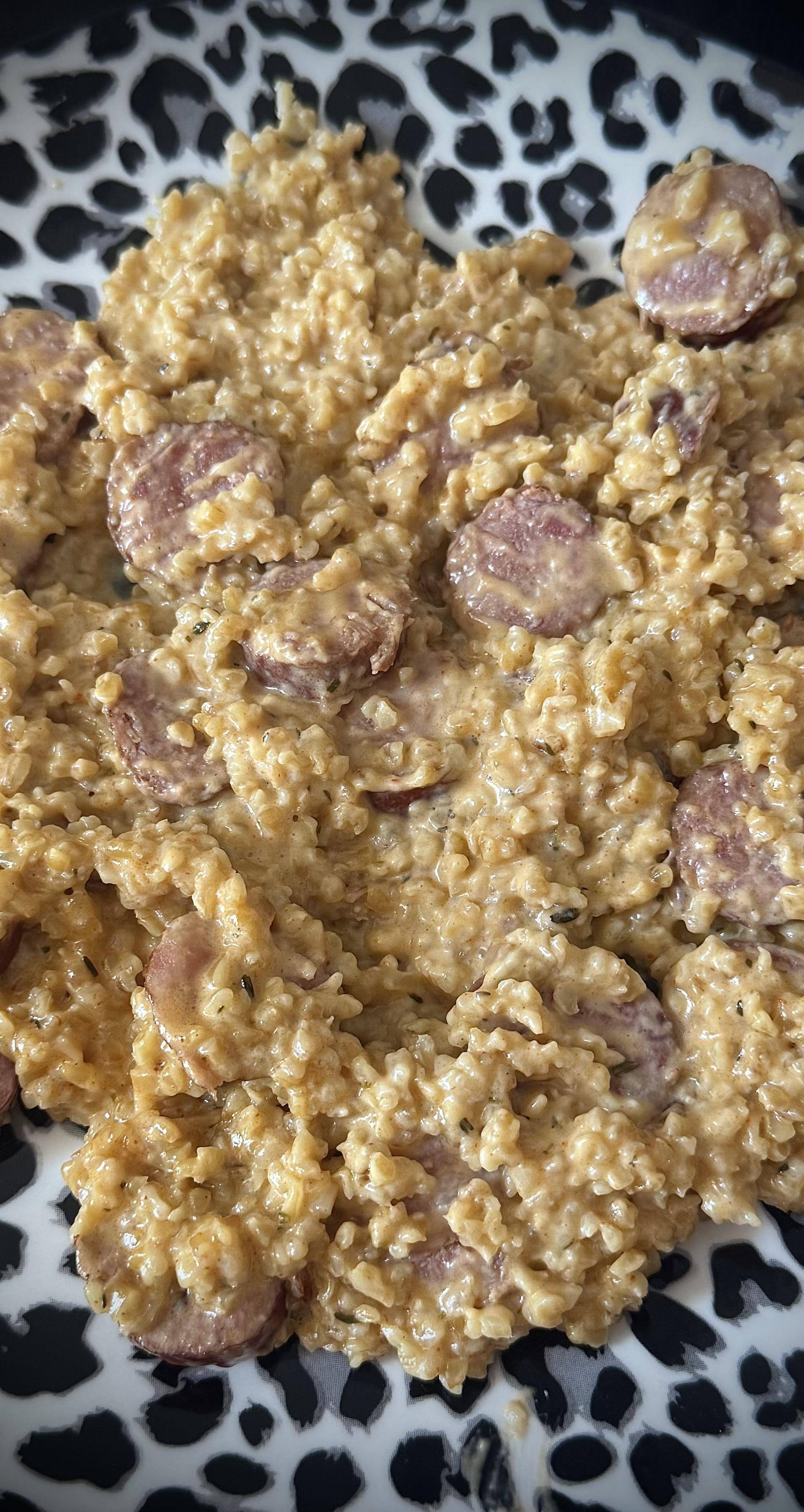Boulgour crémeux aux saucisses fumées - Recette Cookeo | Moulinex