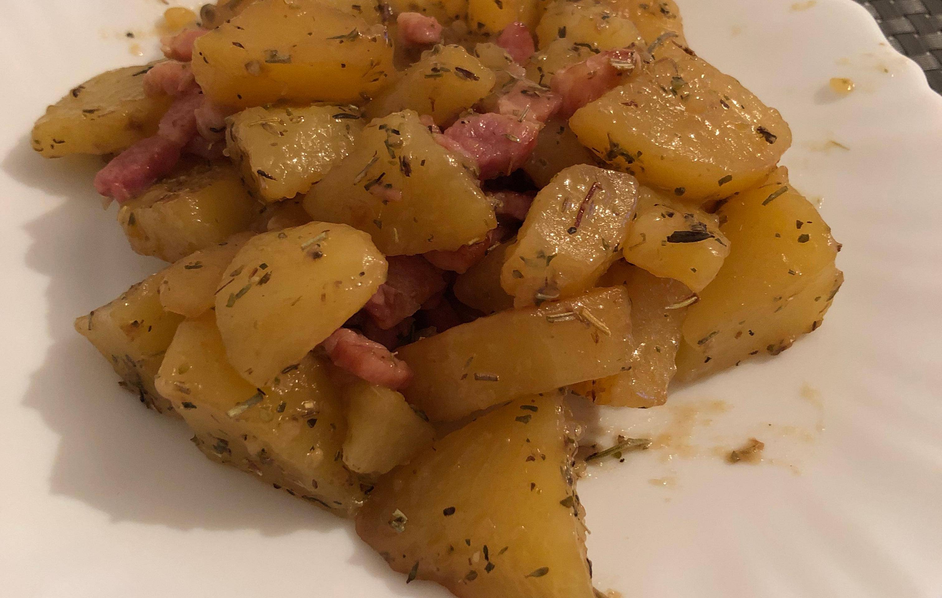 Pommes de terres et lardons - Recette Cookeo | Moulinex