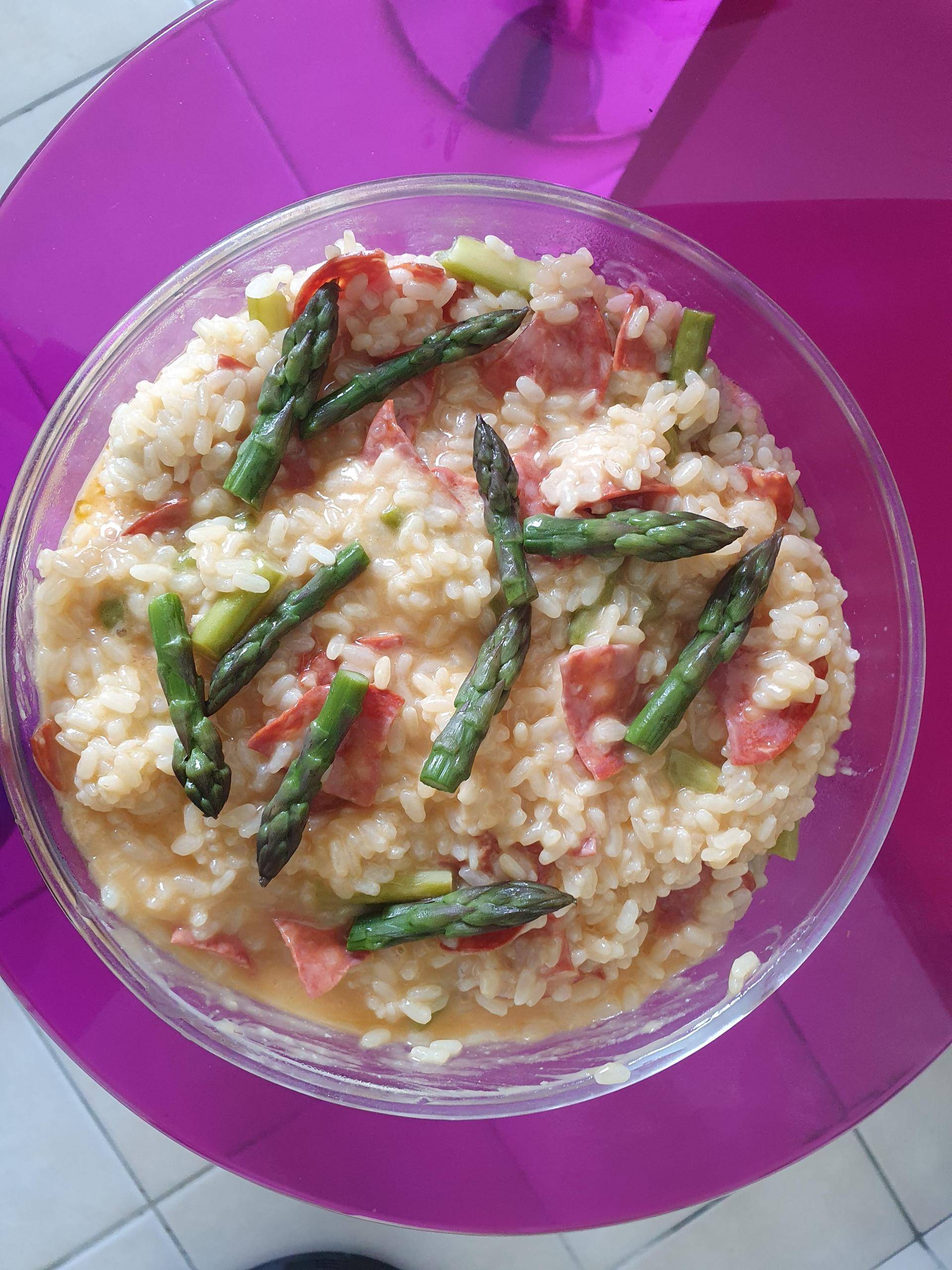 Risotto aux asperges et chorizo - Recette Companion Connect XL | Moulinex