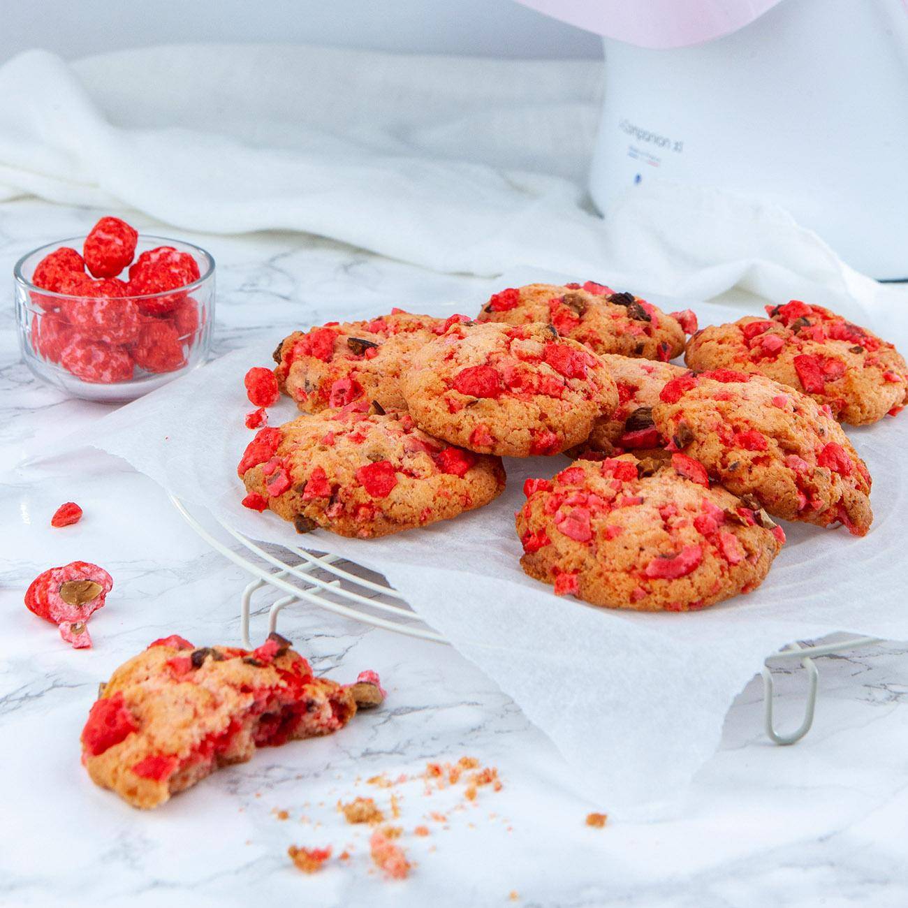 Cookies aux pralines roses - Recette Companion | Moulinex