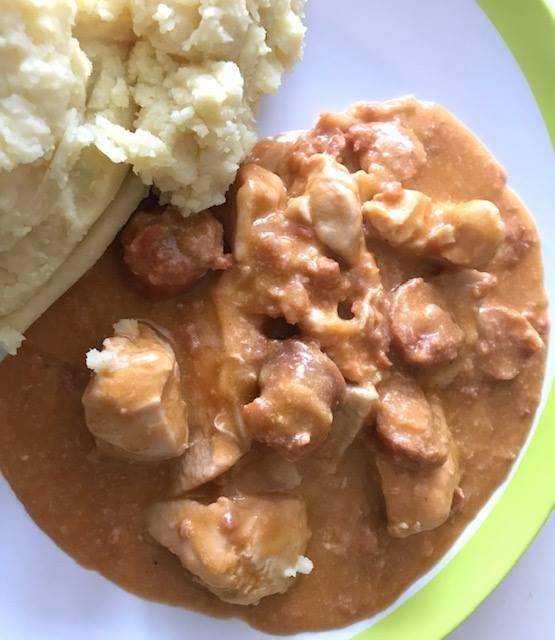 Dés de poulet sauce chorizo. - Recette Cookeo | Moulinex