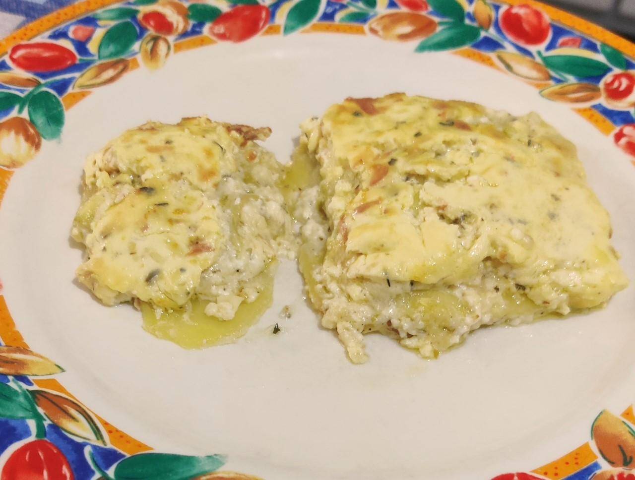 Gratin courgettes - pommes de terre - feta (inspiré du boureki crétois) - Recette Companion Connect XL | Moulinex