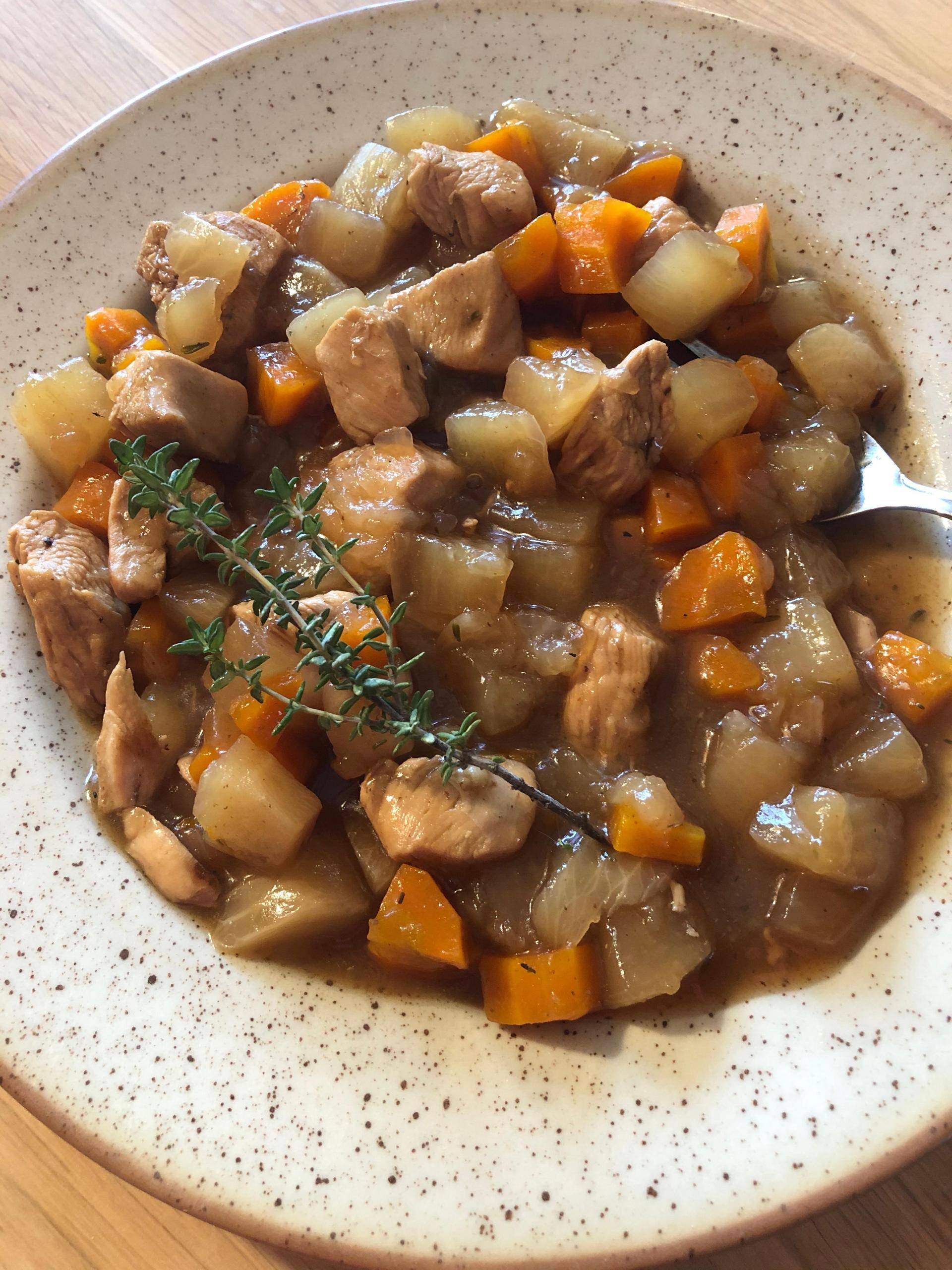 Émincé de poulet et ses navets au miel - Recette Cookeo | Moulinex