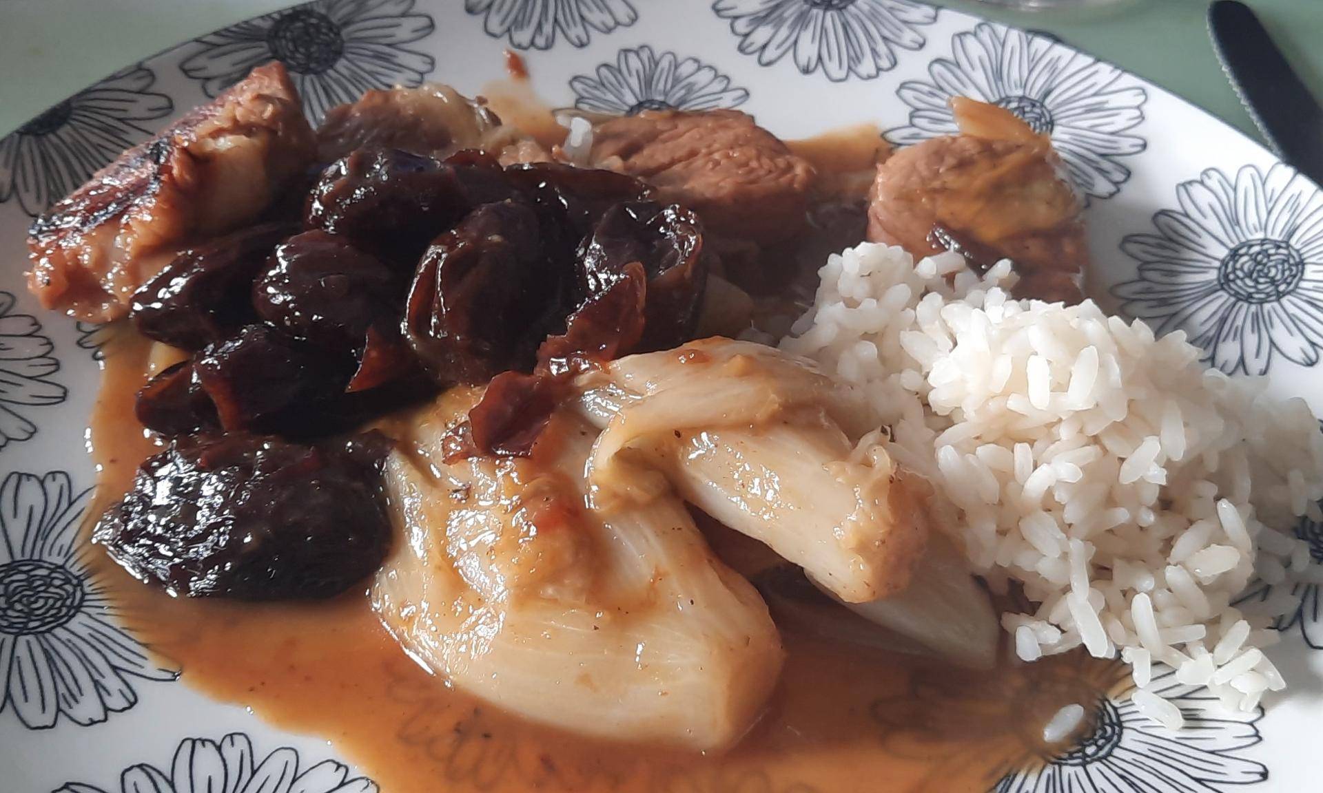 Filet mignon de porc, endives et pruneaux - Recette Cookeo | Moulinex