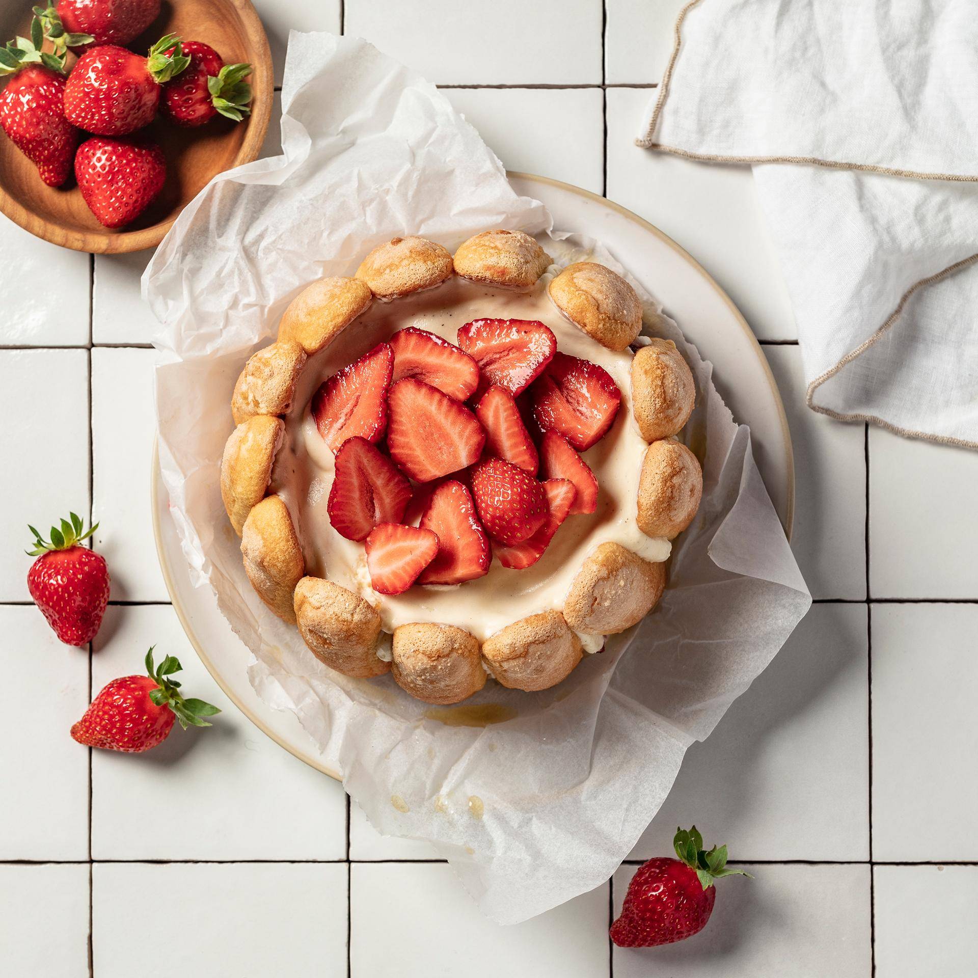 Charlotte aux fraises façon tiramisu - Recette Companion Connect | Moulinex