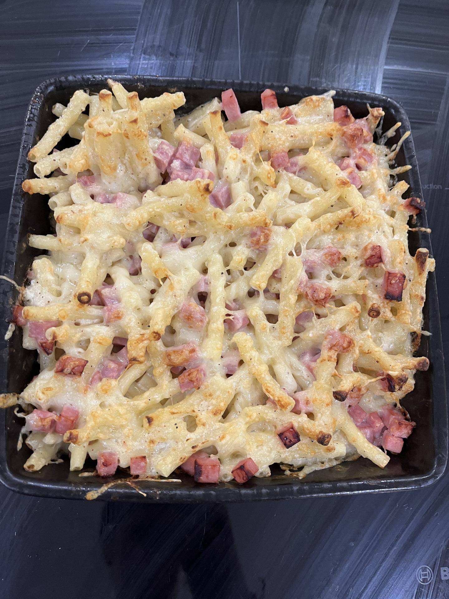 Gratin de macaronis au jambon - Recette Companion Connect XL | Moulinex