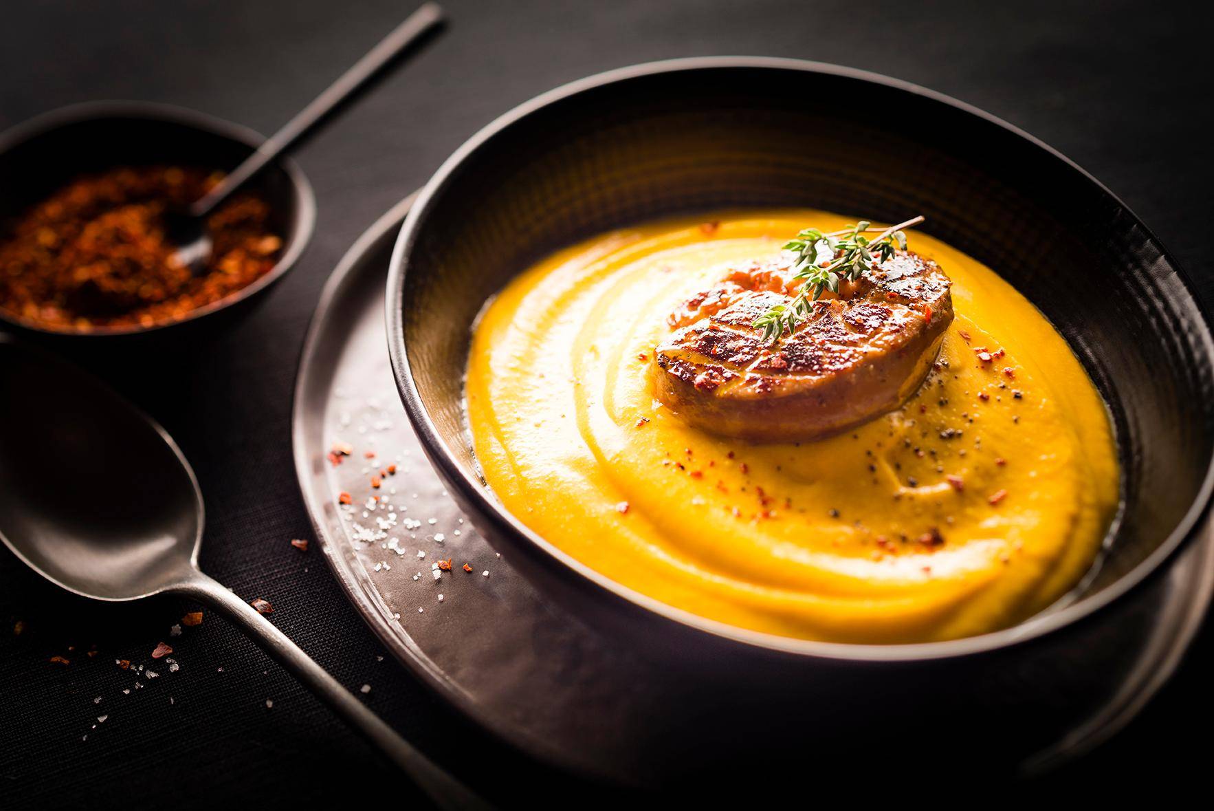 Pompoen-foie-gras soep - Recette Cookeo | Moulinex