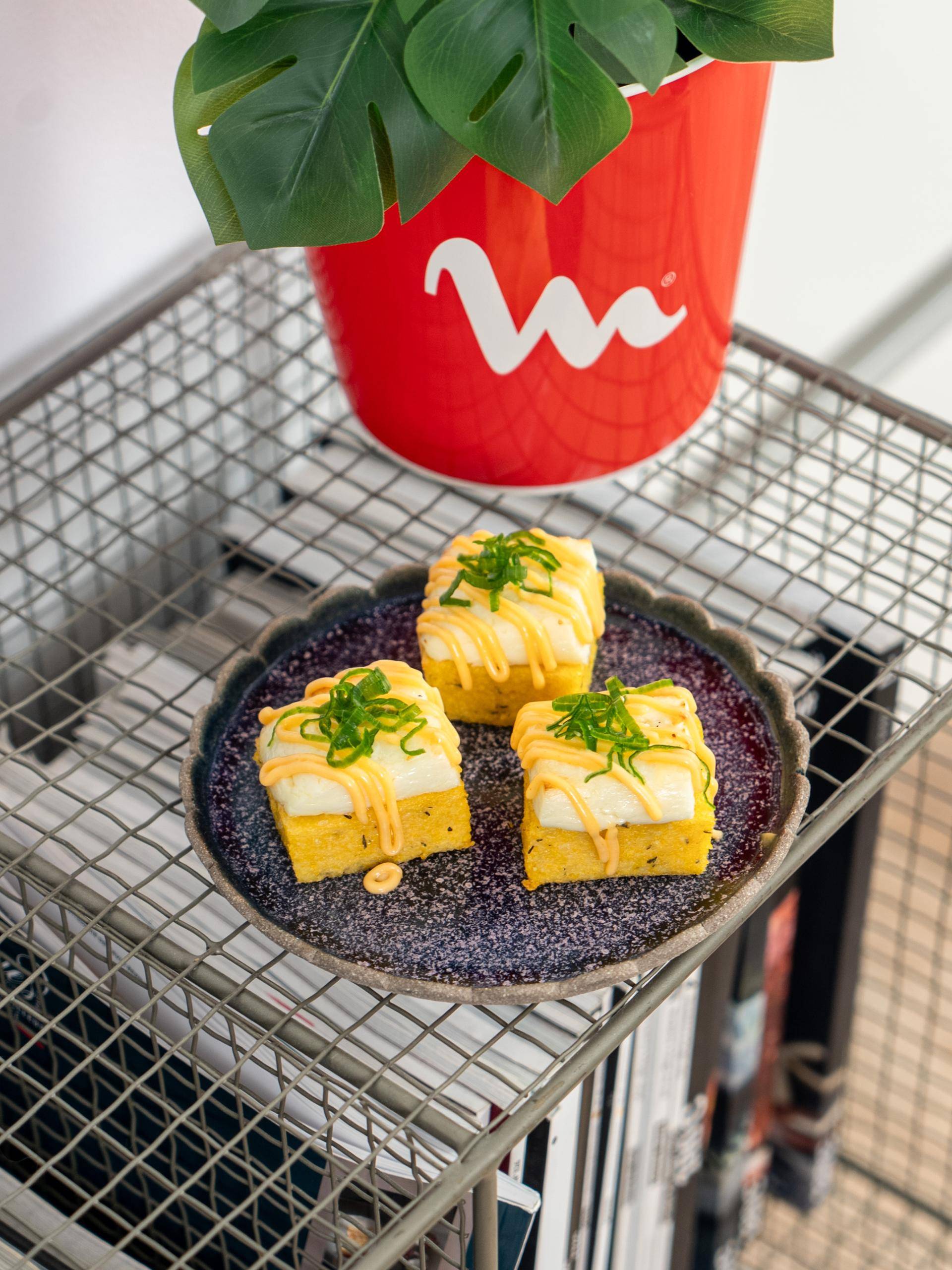 Crispy polenta, halloumi grillé, spicy mayonnaise - Recette DUAL EASY FRY XXL | Moulinex