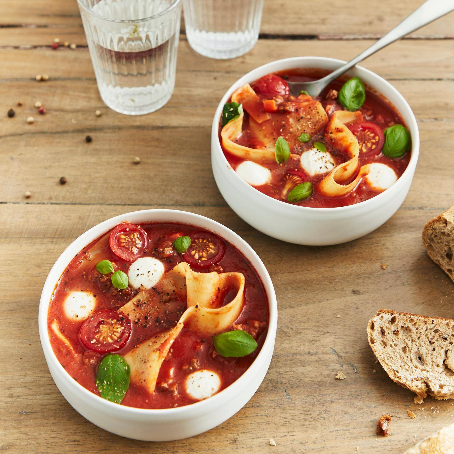 Soupe one pot lasagne - Recette Cook'in One | Moulinex